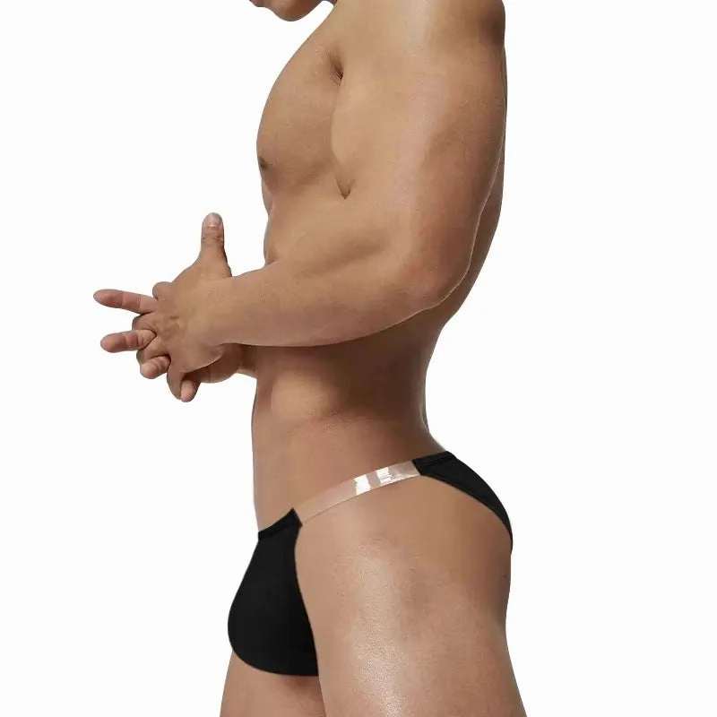 Adannu Men's U-Shaped Low Waist Bikini Briefs – Modal Fabric & Transparent Waistband for Stylish Comfort