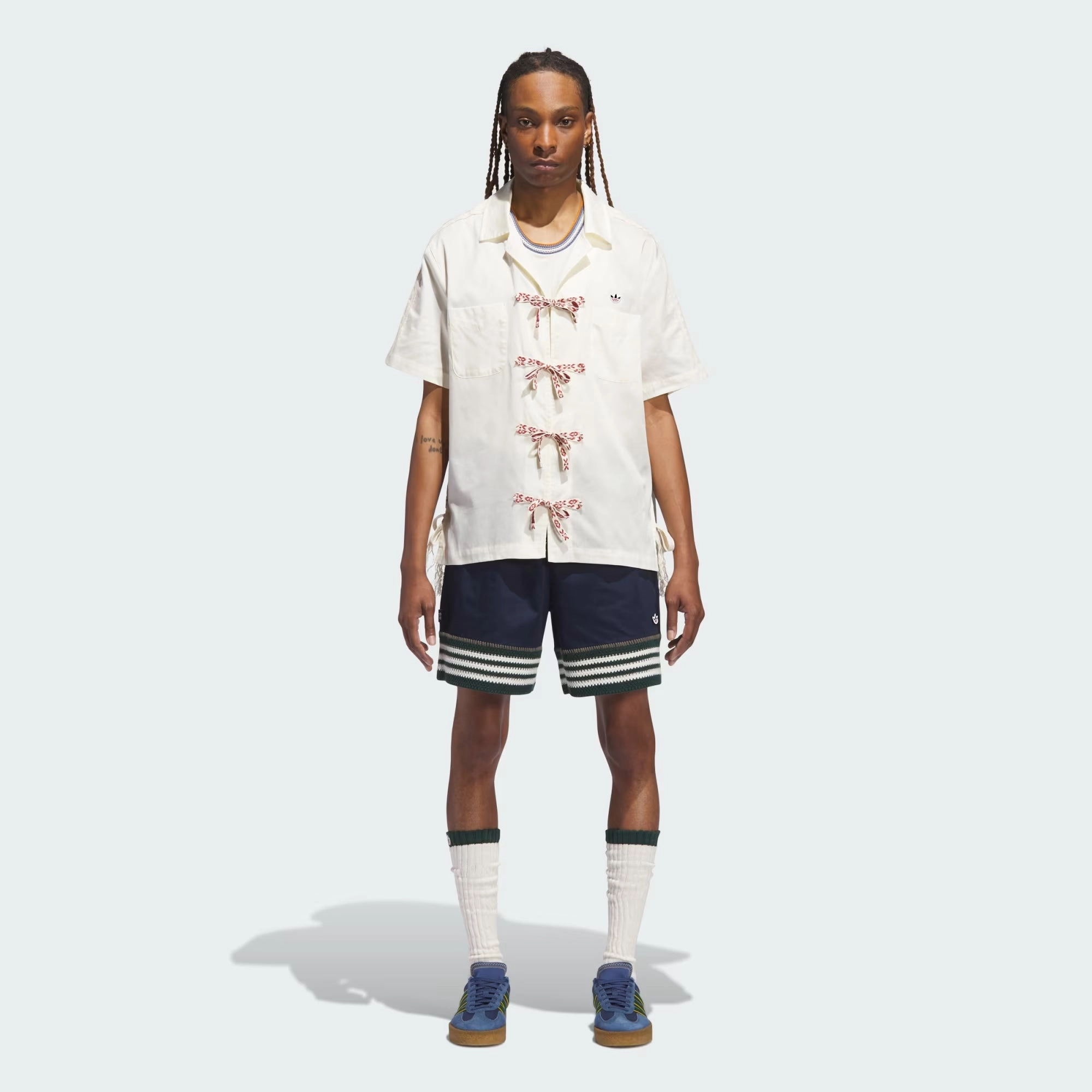ADIDAS ORIGINALS | CLOT BOWLING SHIRT BY EDISON CHEN { CREAM WHITE