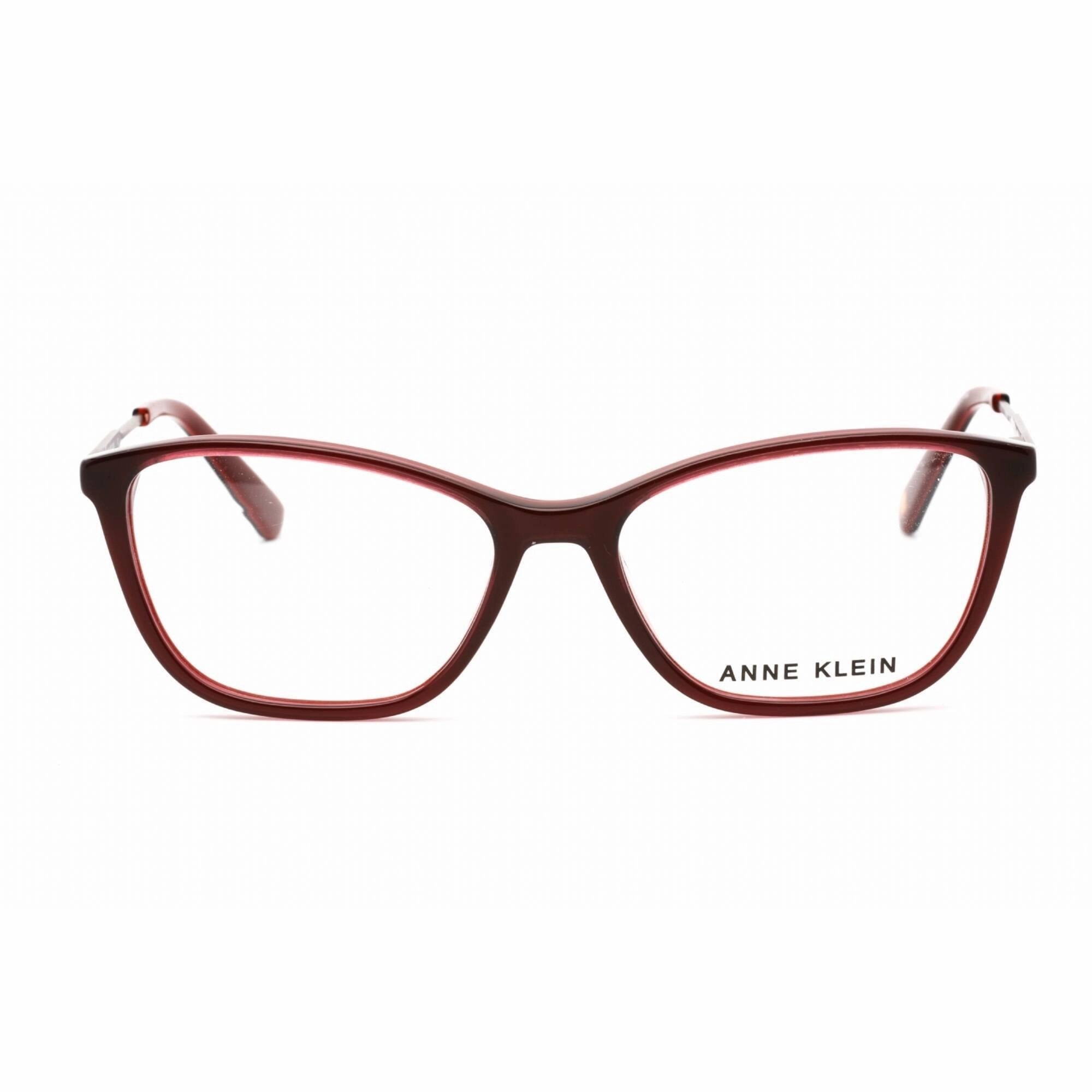 Anne Klein Men's Eyeglasses - Merlot Rectangular Full Rim Plastic Frame | AK5080 604