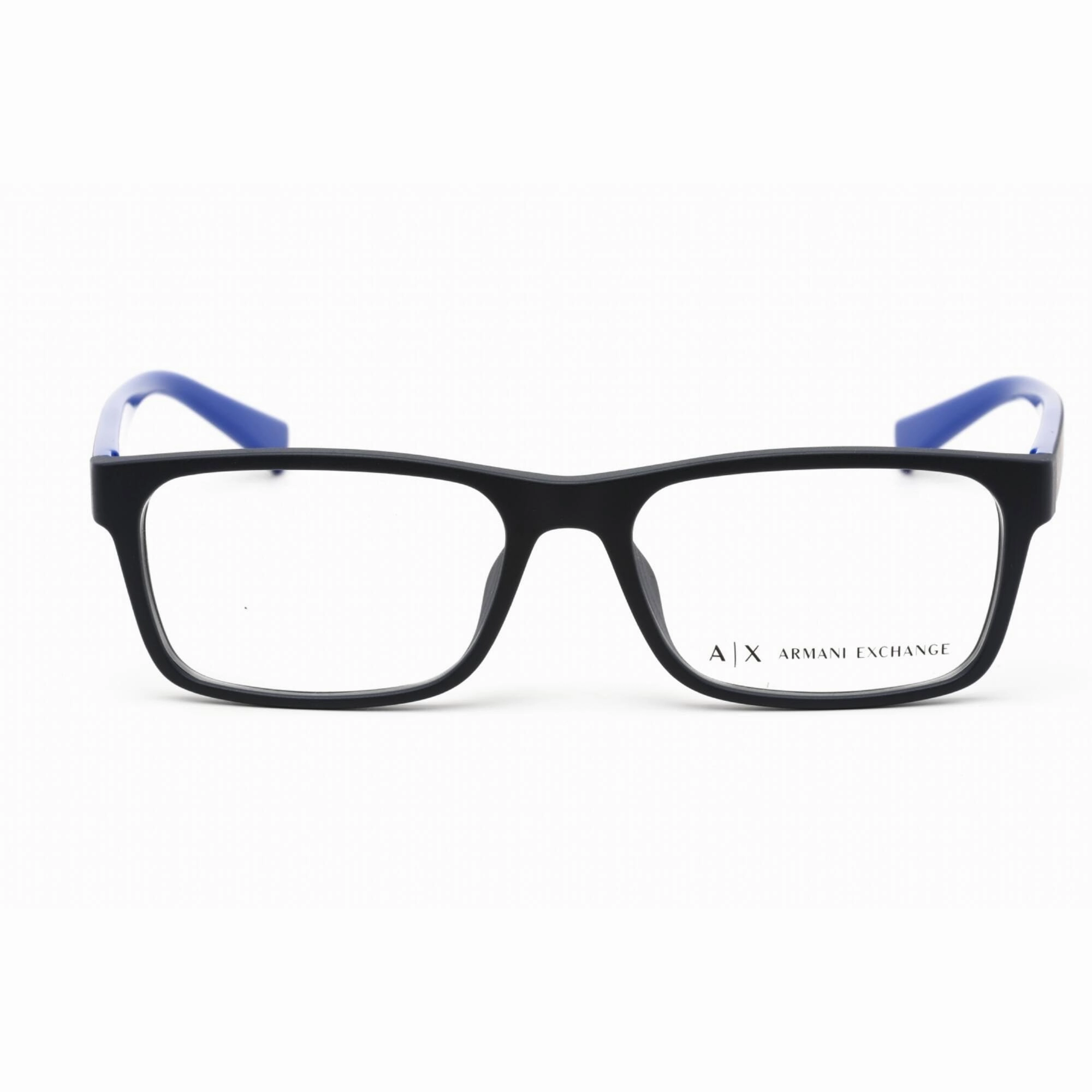 Armani Exchange Men's Eyeglasses - Blue Plastic Rectangular Shape Frame | AX3038F 8198