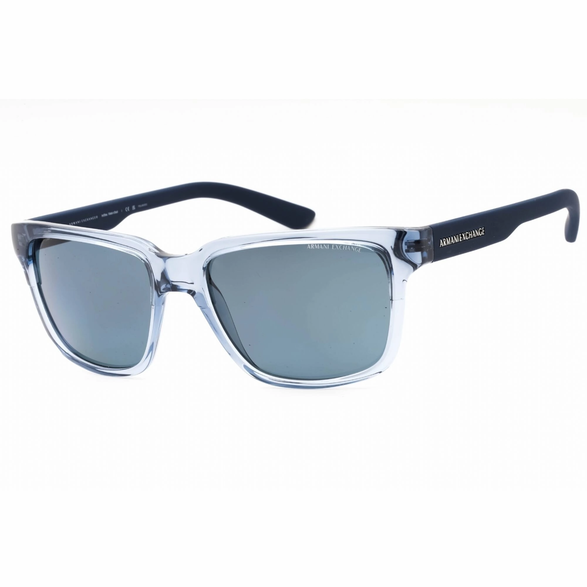 Armani Exchange Men's Sunglasses - Shiny Transparent Blue Frame | AX4026S 82782V