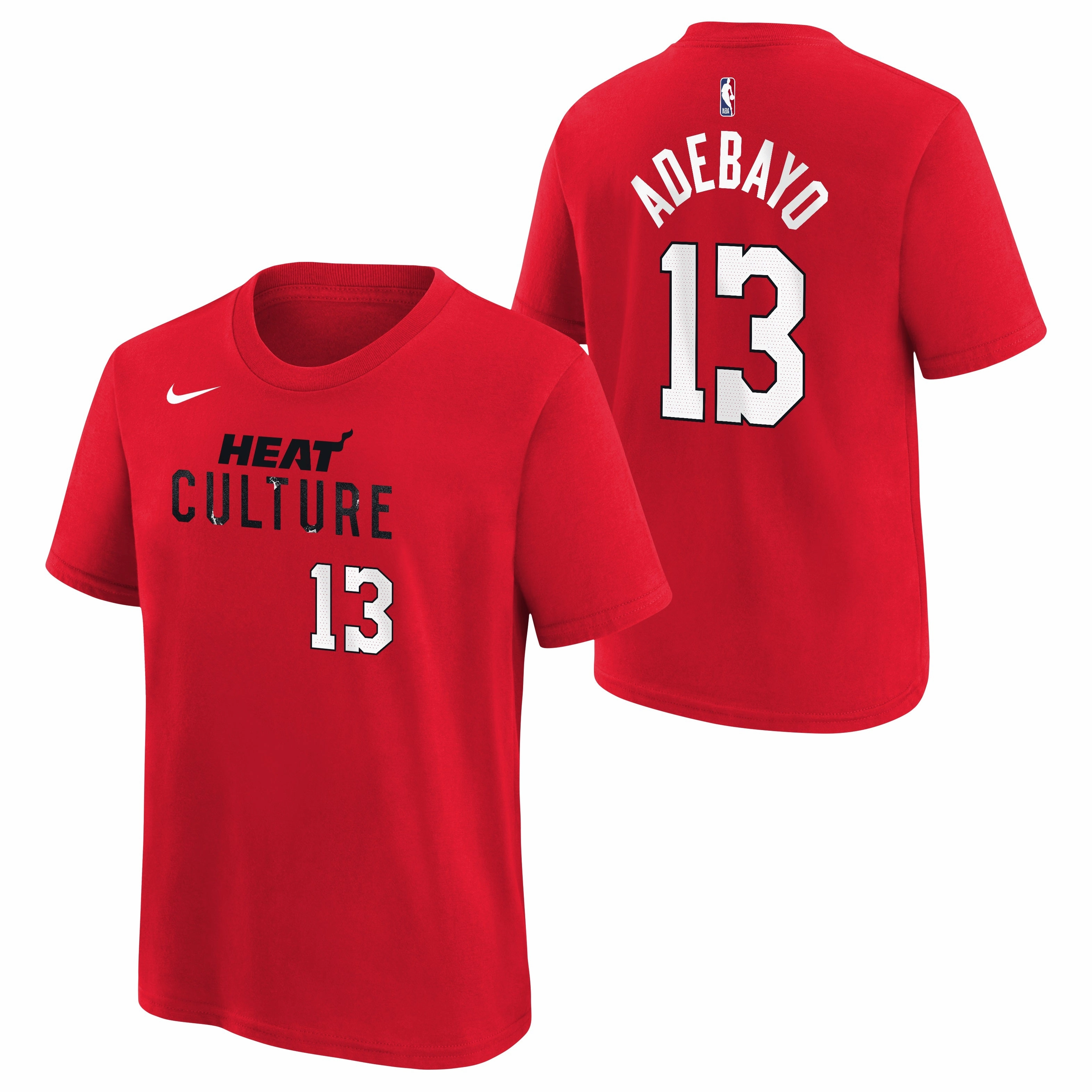 Bam Adebayo Nike HEAT Culture: Blood Red Name & Number Youth Tee
