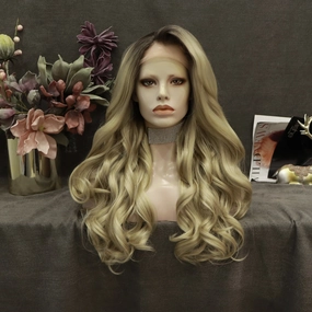 Barbra Jean IMstyle 30inches Synthetic Lace Front Wig Long Blonde tural Hairline Heat Resistant Wig for Women Super Daily Cosplay 13*2 cap-Super star