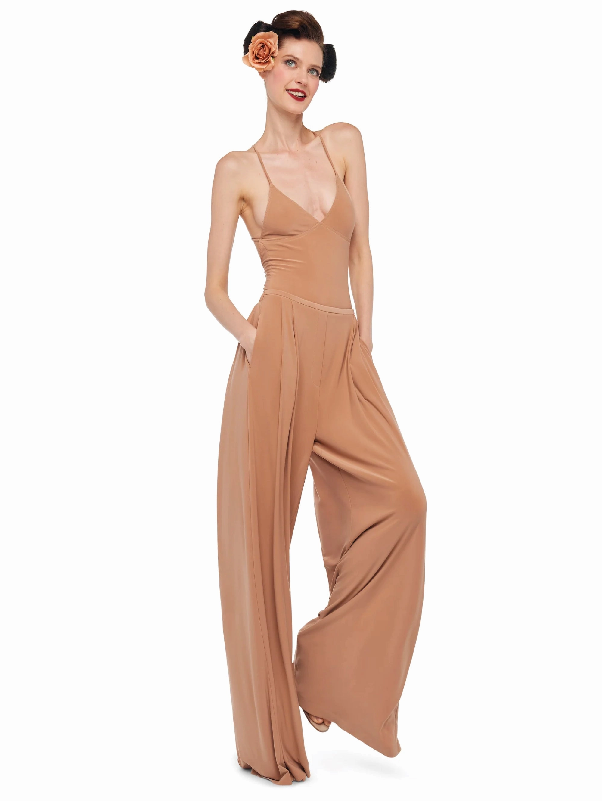 Bodycon Cross Back Cappuccino