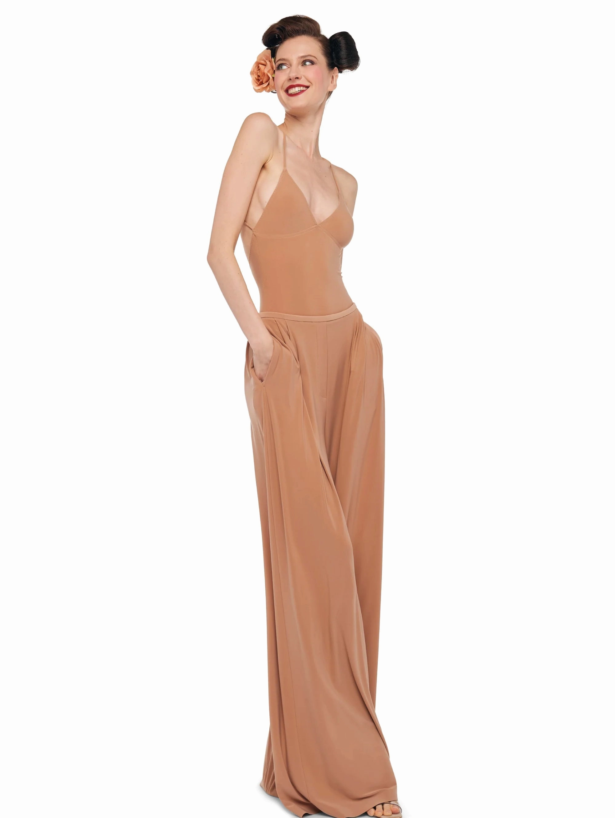 Bodycon Cross Back Cappuccino