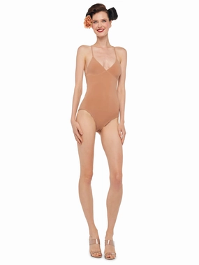 Bodycon Cross Back Cappuccino