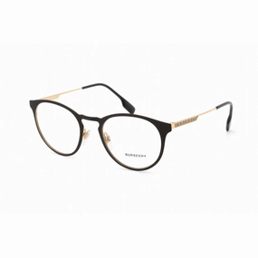 Burberry Men's Eyeglasses - Clear Lens Black Metal Round Shape Frame | BE1360 1017