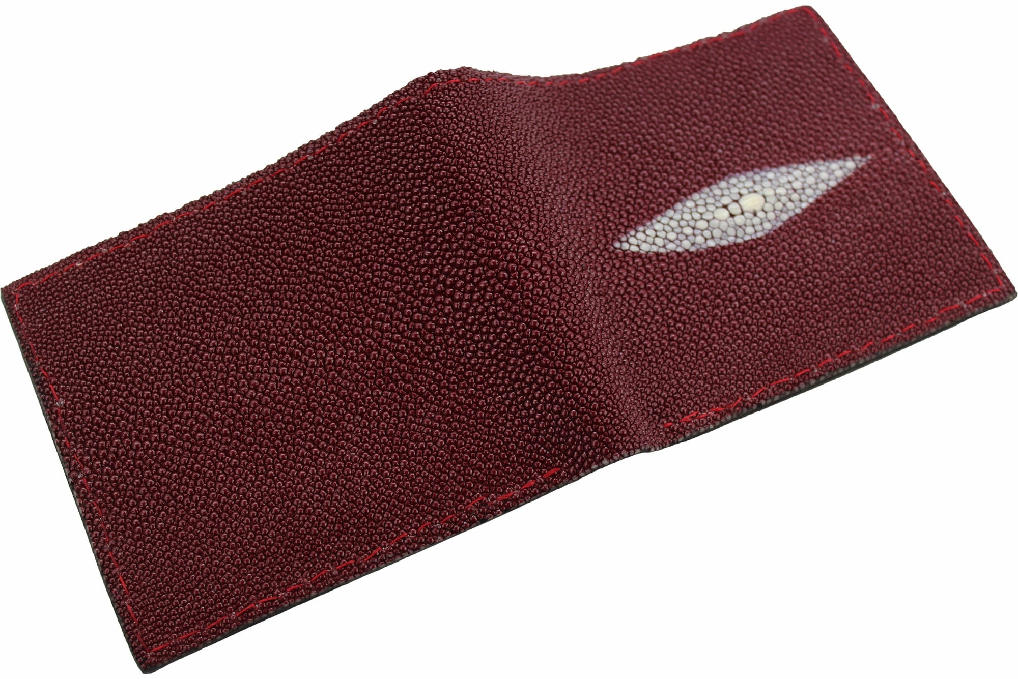 Burgundy Stingray Bifold Wallet