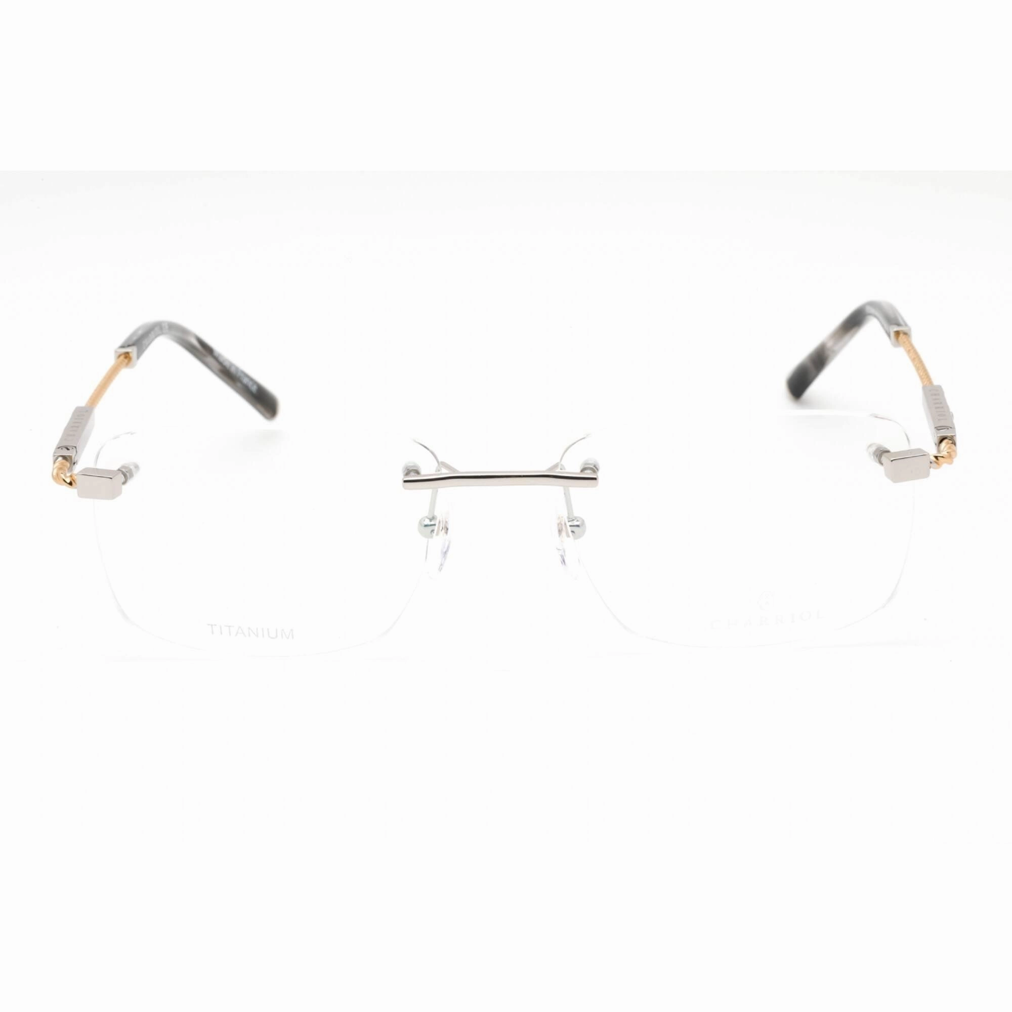 Charriol Men's Eyeglasses - Rimless Shiny Silver/Gold Titanium Frame | PC75103 C02