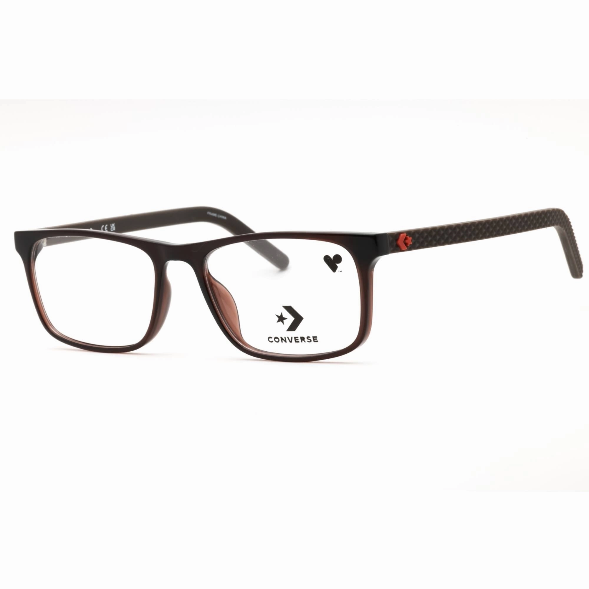 Converse Men's Eyeglasses - Crystal Brazil Nut Rectangular Full Rim Frame | CV5059 201
