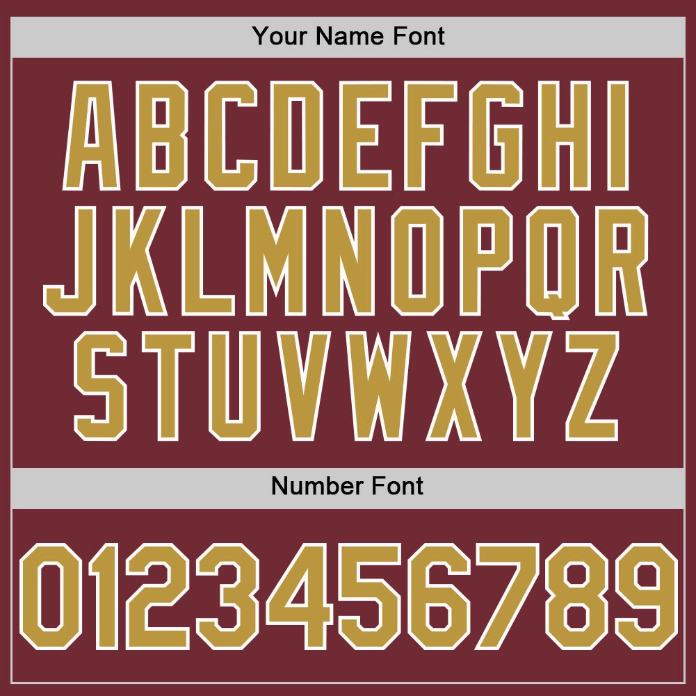 Custom Burgundy Old Gold-White Line Authentic Baseball Jersey