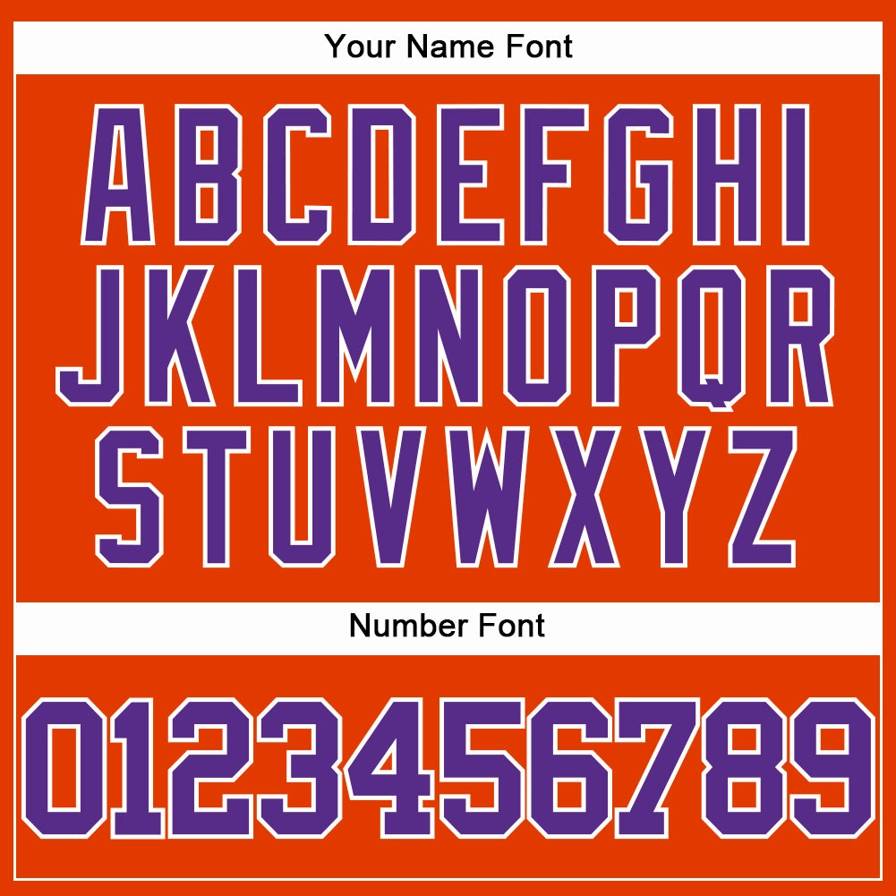 Custom Orange Purple-White Authentic Baseball Jersey