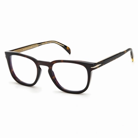 David Beckham Men's Eyeglasses - Havana Full Rim Square Shape Frame | DB 7022/BB 0086