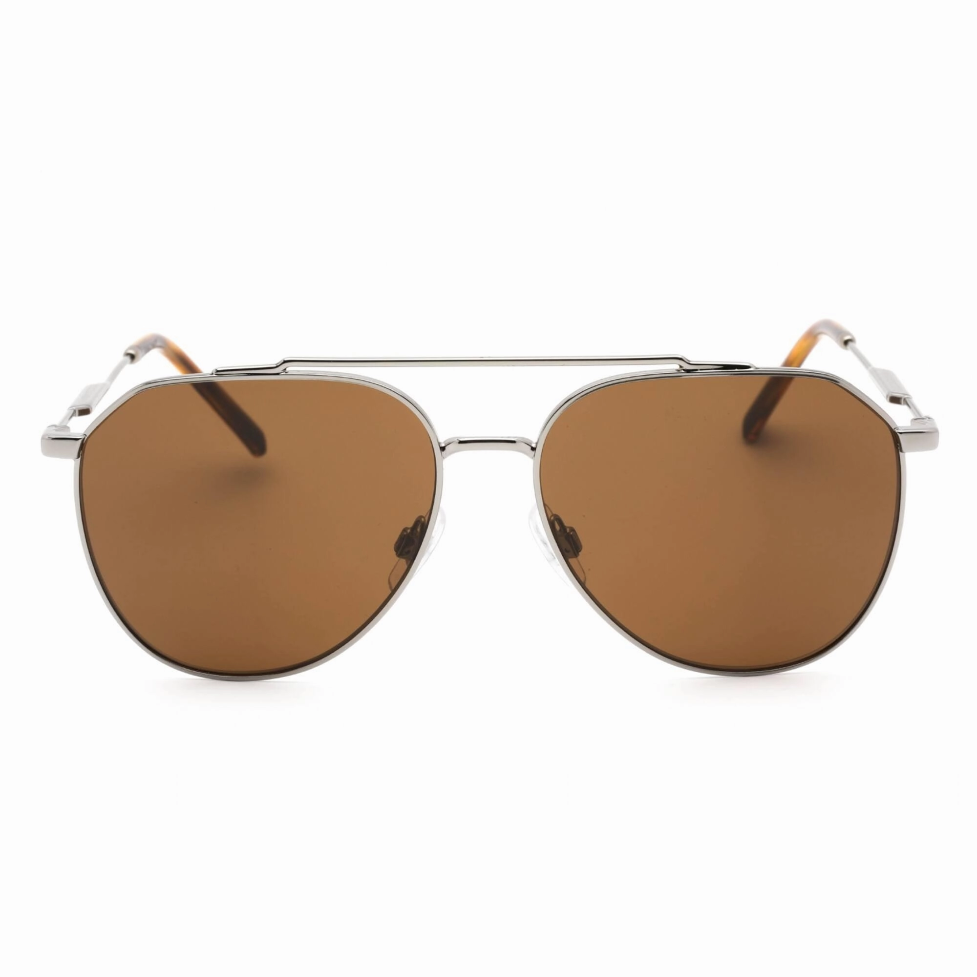 Dolce & Gabbana Men's Sunglasses - Gunmetal Aviator Frame Brown Lens | 0DG2296 04/73
