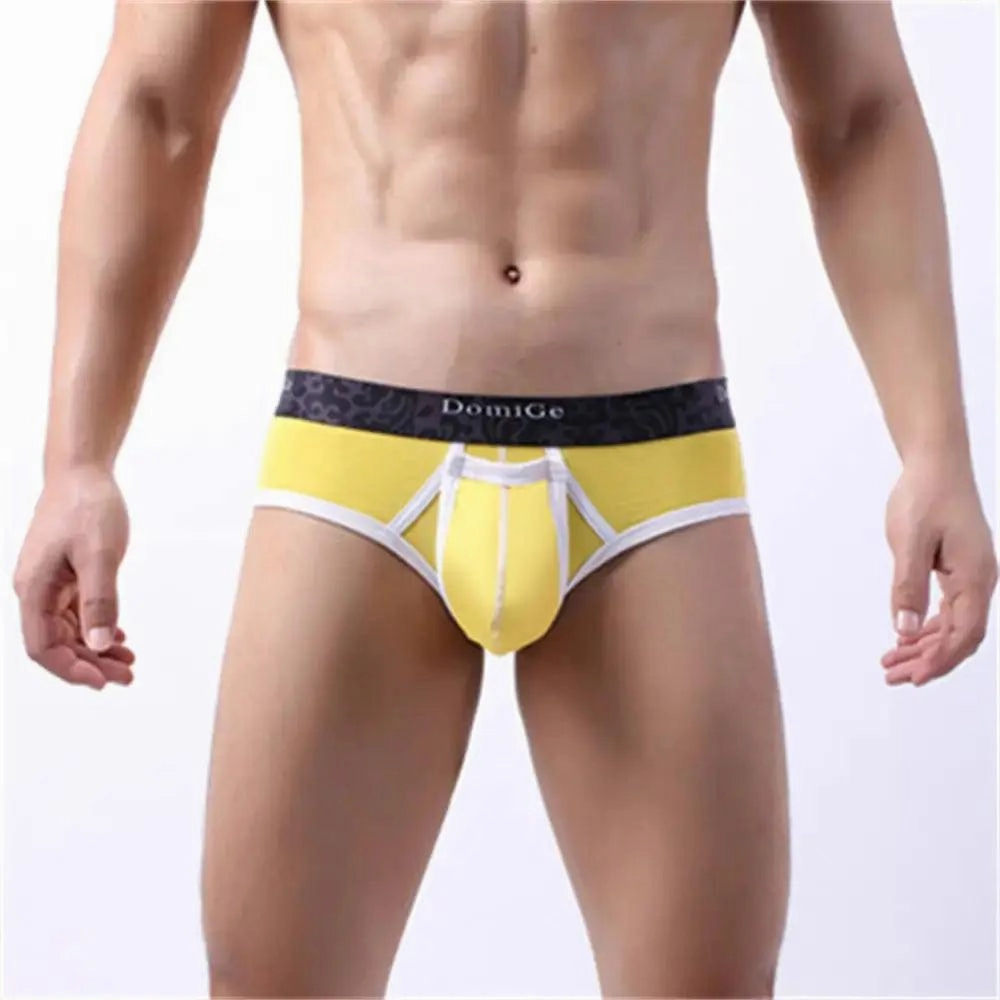 DomiGe Men's Cotton Stretch Briefs with Dual Pouch Underwear