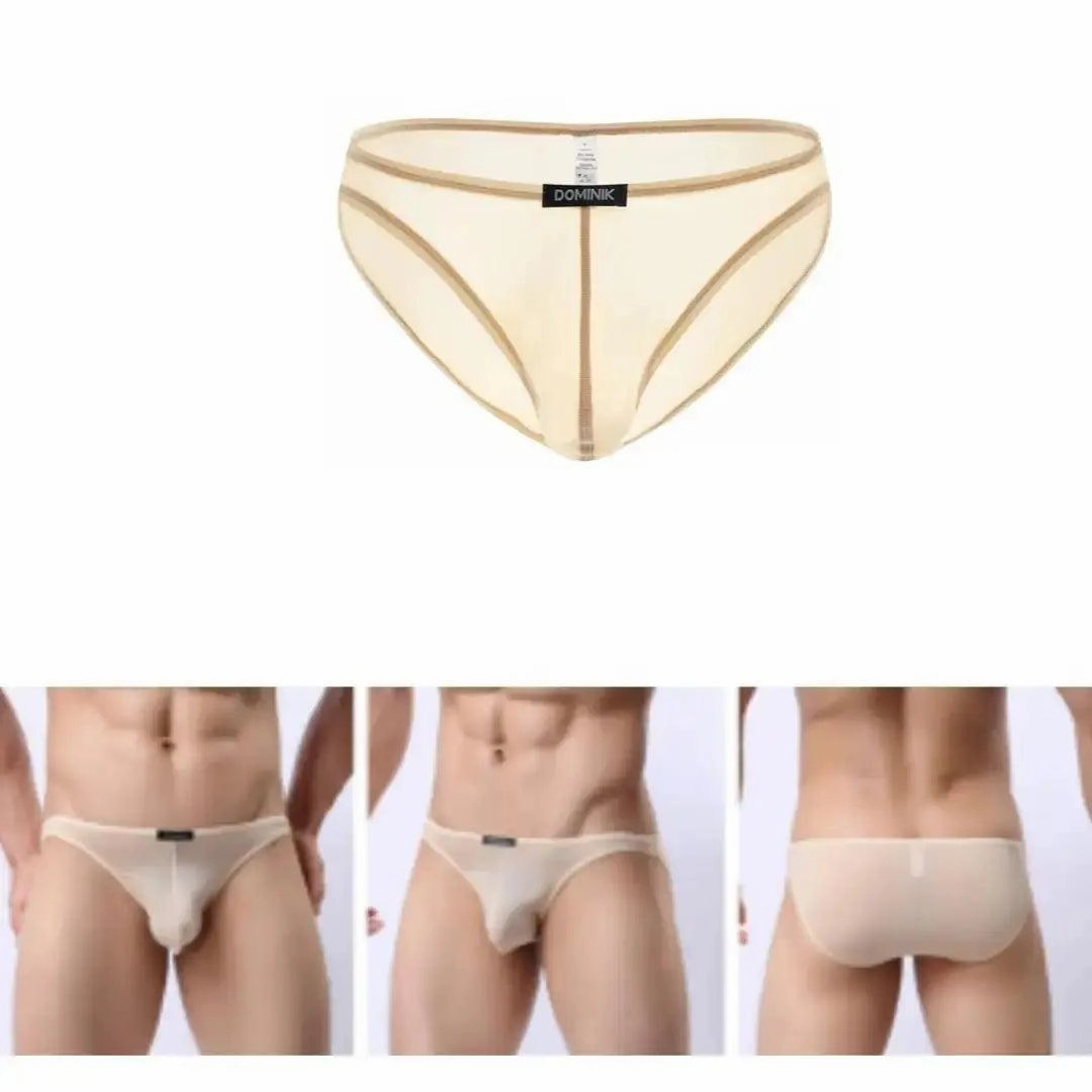 DomiGe Men's Low-Rise Mesh Briefs Full Coverage Male Briefs Underwear