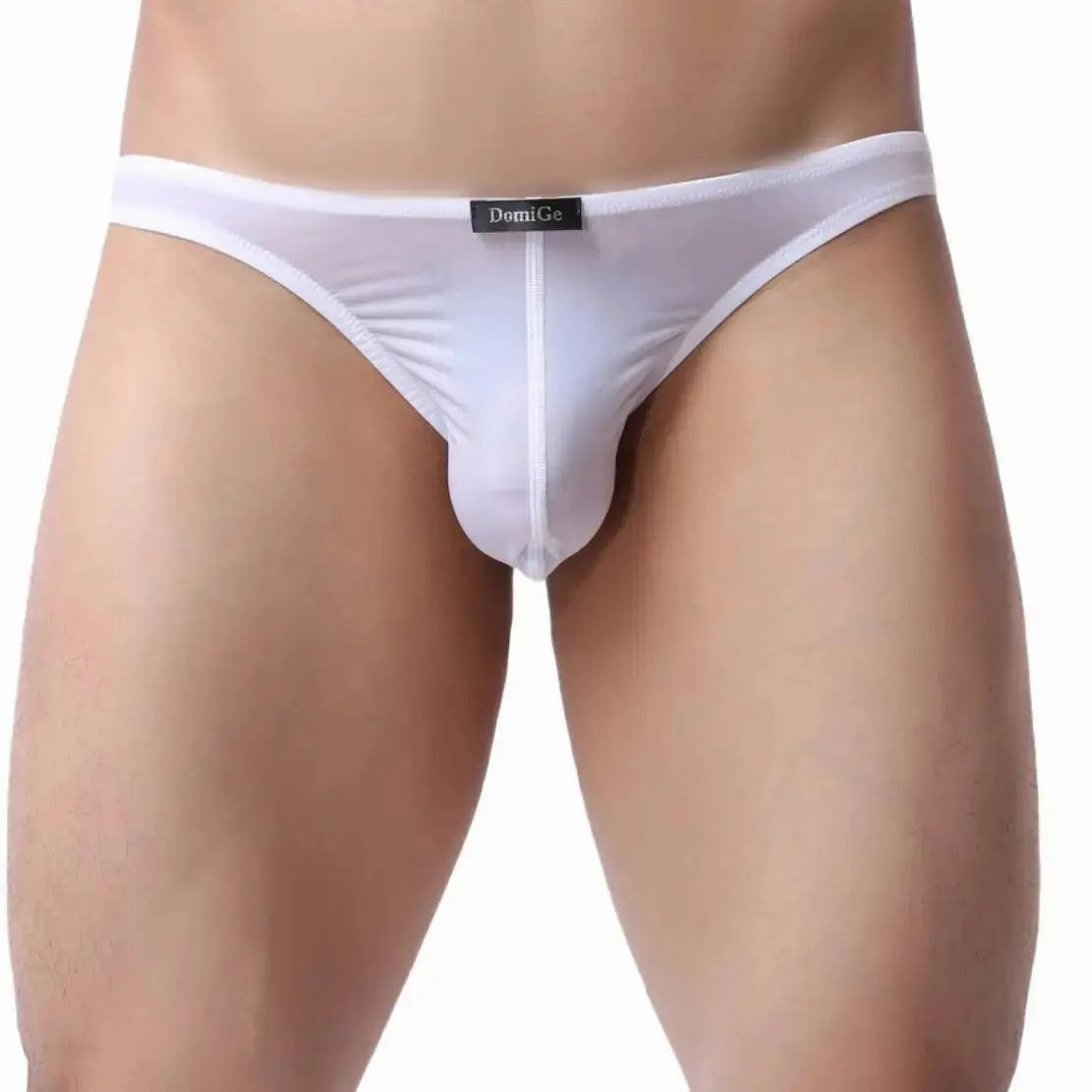 DomiGe Men's Low-Rise Mesh Briefs Full Coverage Male Briefs Underwear