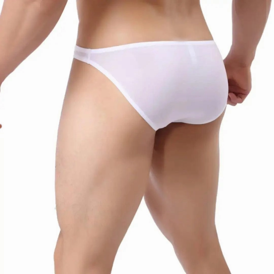 DomiGe Men's Low-Rise Mesh Briefs Full Coverage Male Briefs Underwear