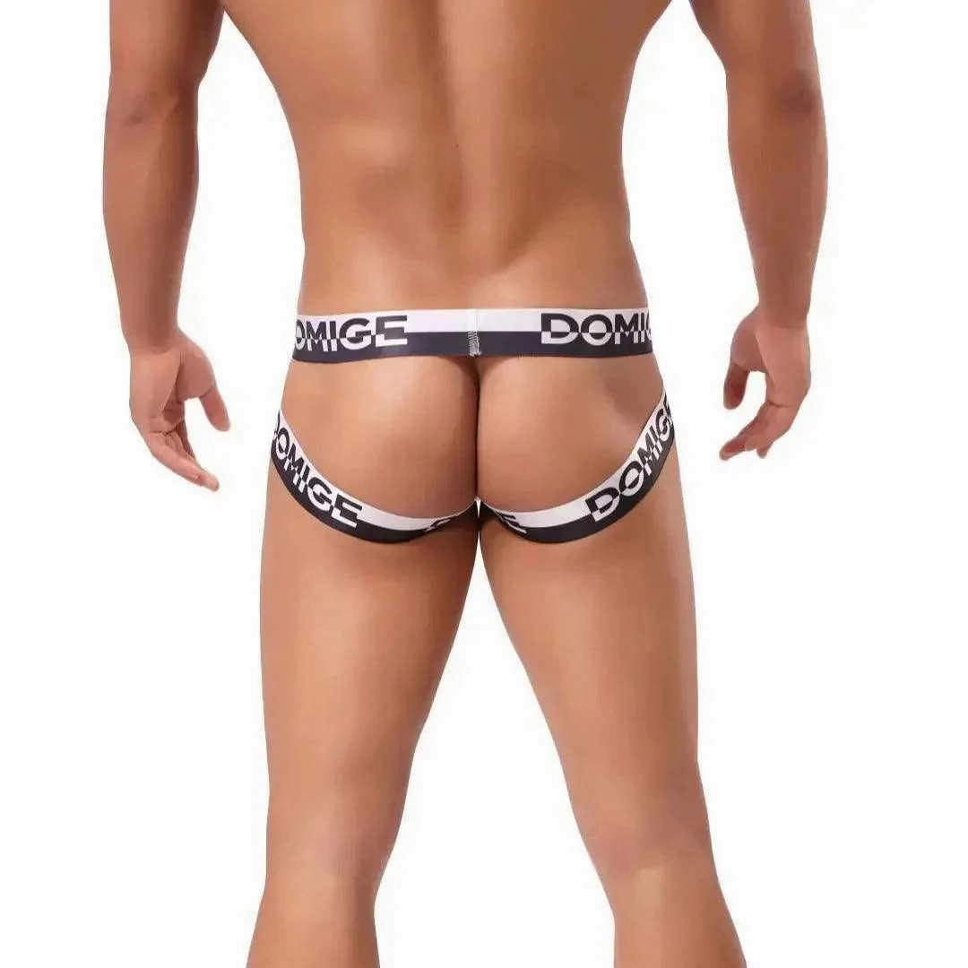DomiGe Men's PI Jock Straps Cotton "π" Design Sexy Thongs for Men