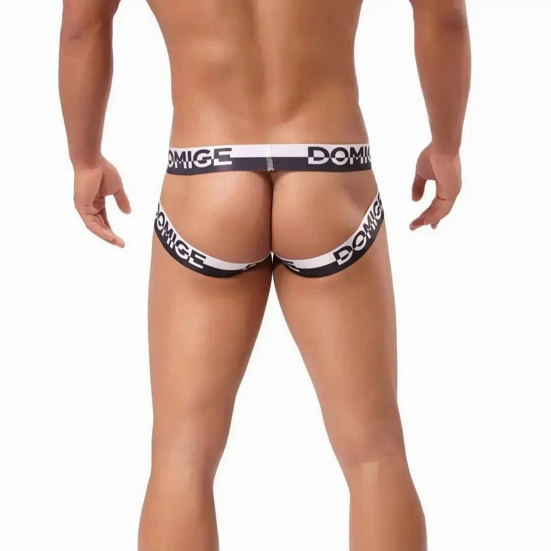 DomiGe Men's PI Jock Straps Cotton "π" Design Sexy Thongs for Men