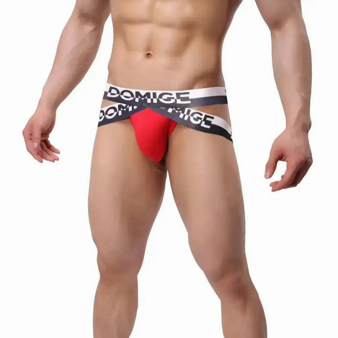 DomiGe Men's PI Jock Straps Cotton "π" Design Sexy Thongs for Men
