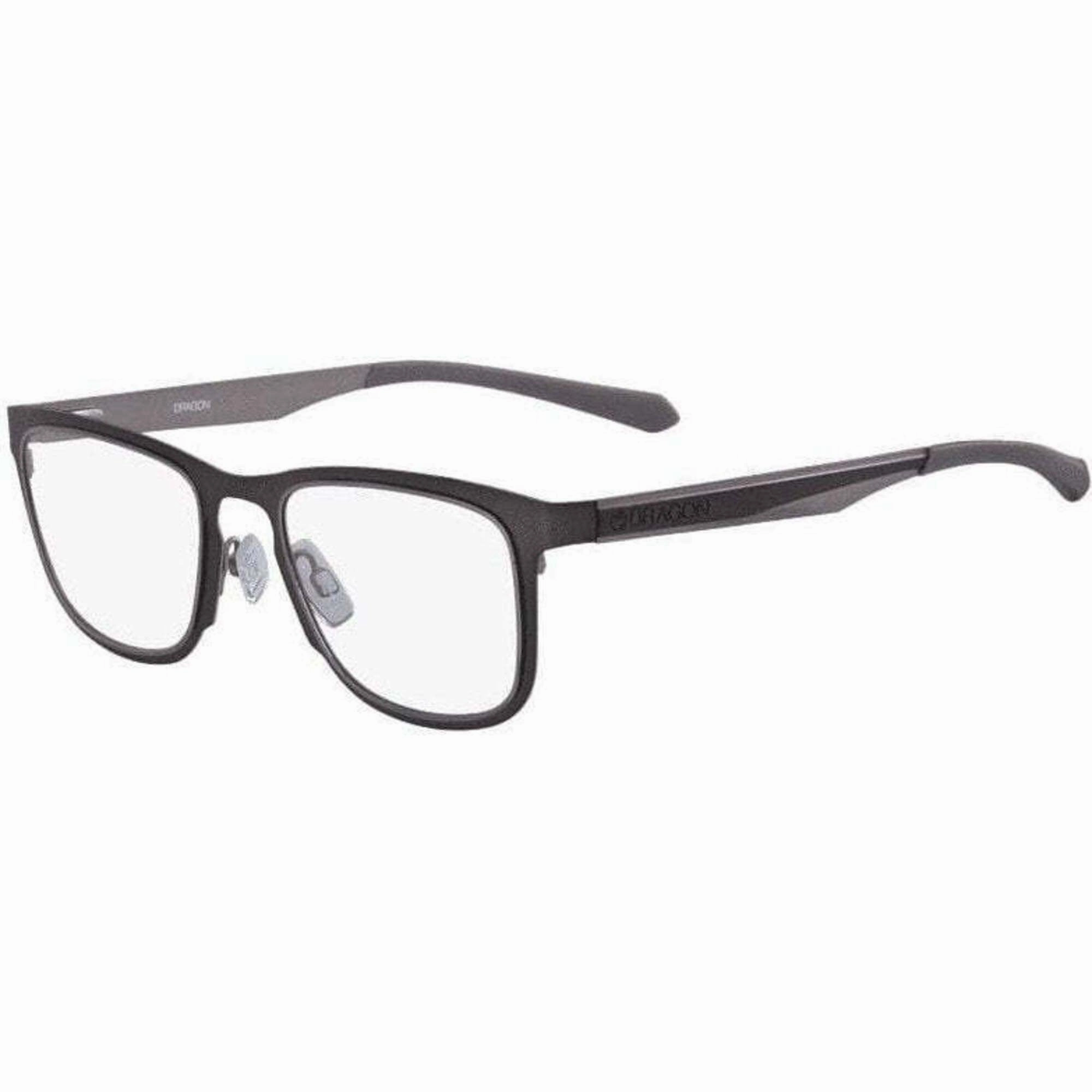 Dragon Men's Eyeglasses - Satin Gunmetal/Grey Square Frame | DRAGON DR176 WOLFE 70