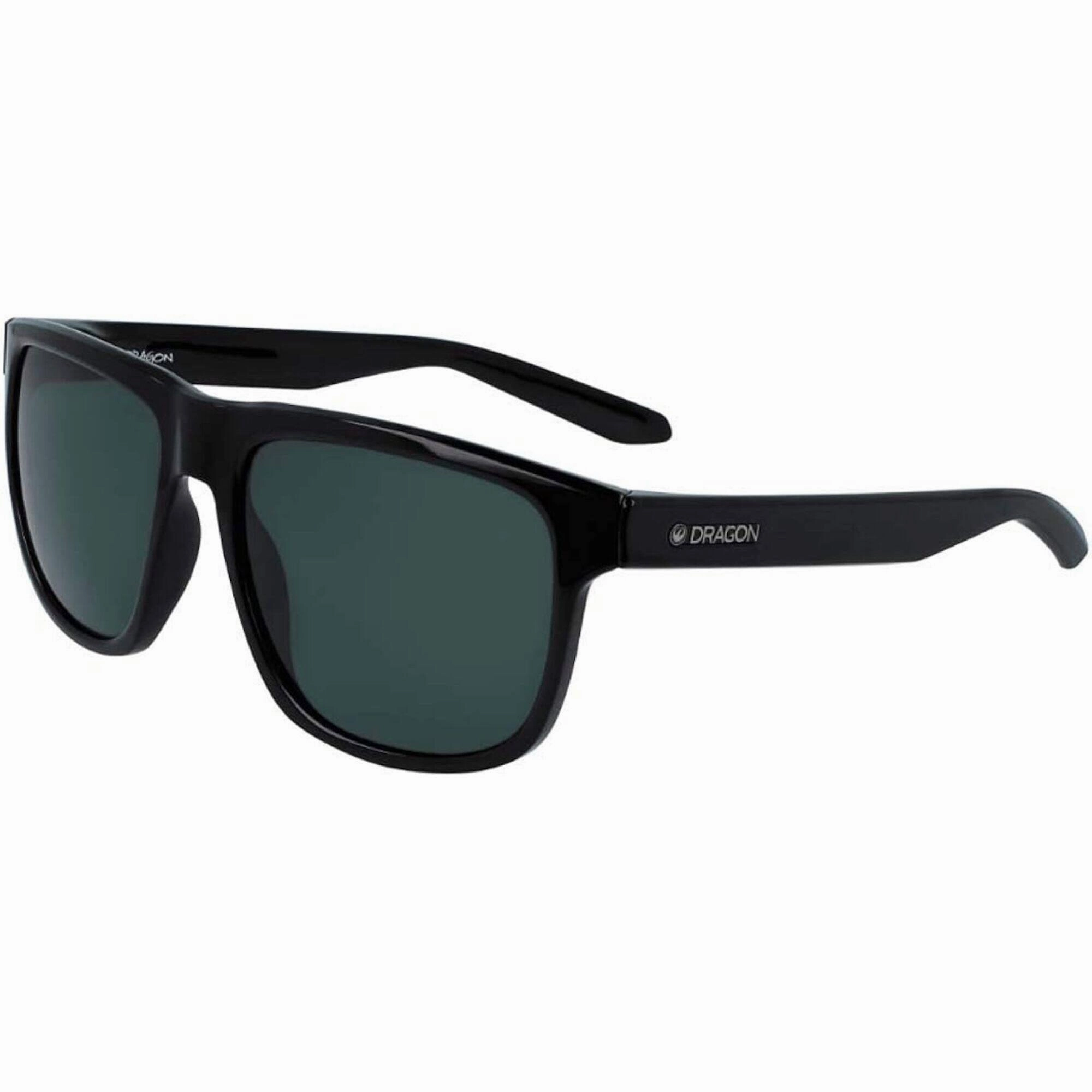 Dragon Men's Sunglasses - Shiny Black Full Rim Square Frame | DR SESH LL POLAR 1