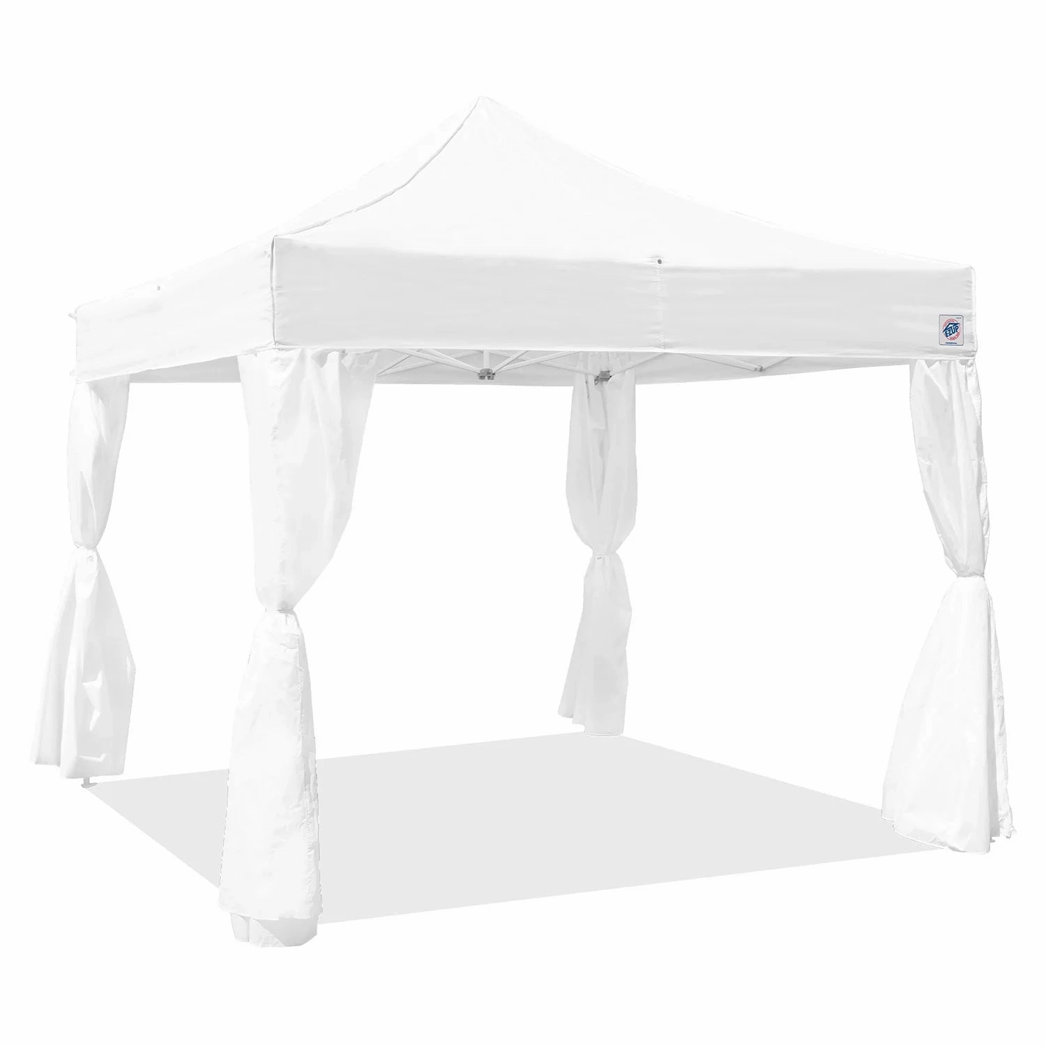 E-Z UP CSWH10SCSTL Instant Commercial Steel Framed 10' x 10' Canopy, White