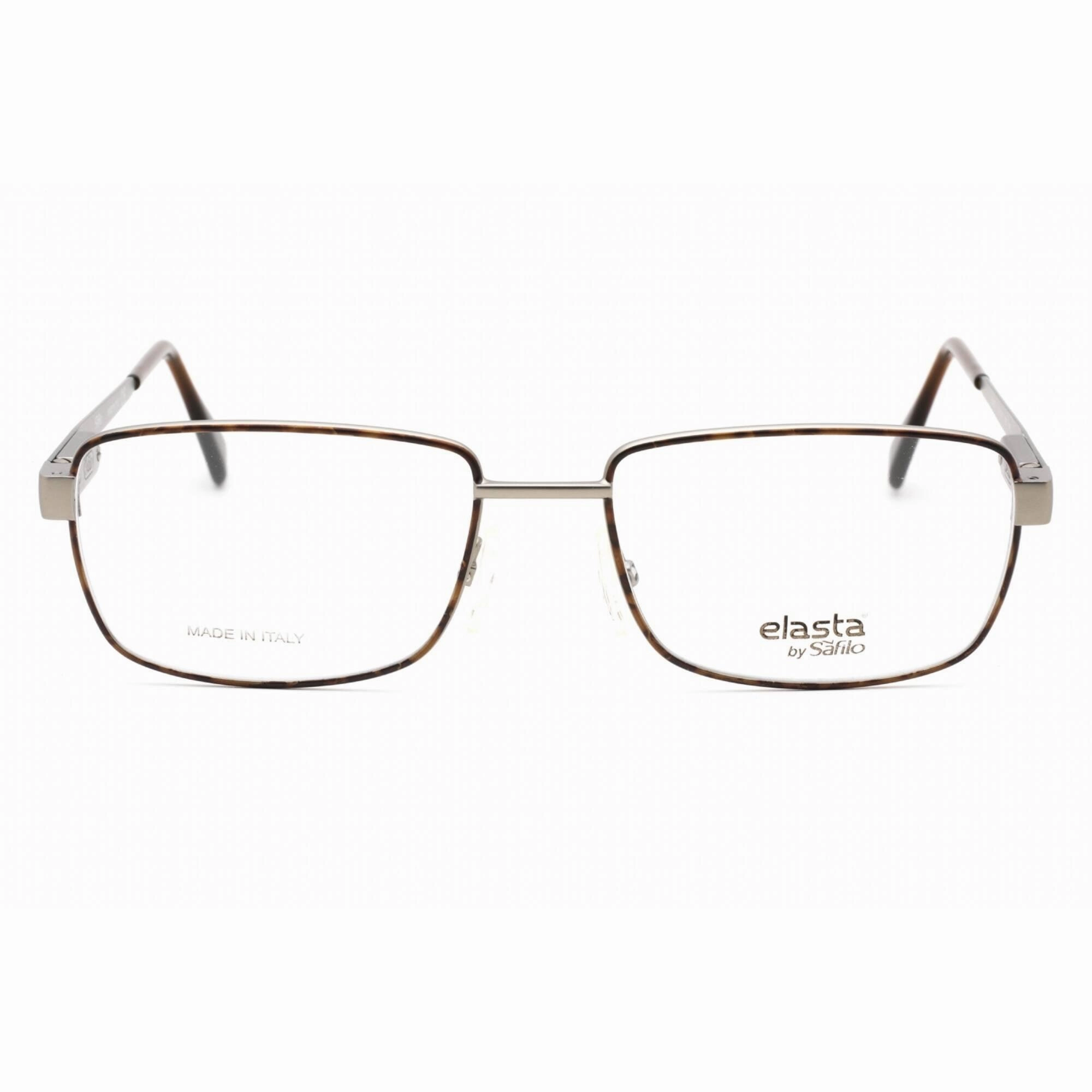 Elasta Men's Eyeglasses - Havana Grey Metal Rectangular Shape Frame | 3102/N 0AB8 00