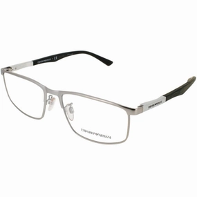Emporio Armani Men's Eyeglasses - Matte Silver Metal Full Rim Frame | 0EA1131 3045