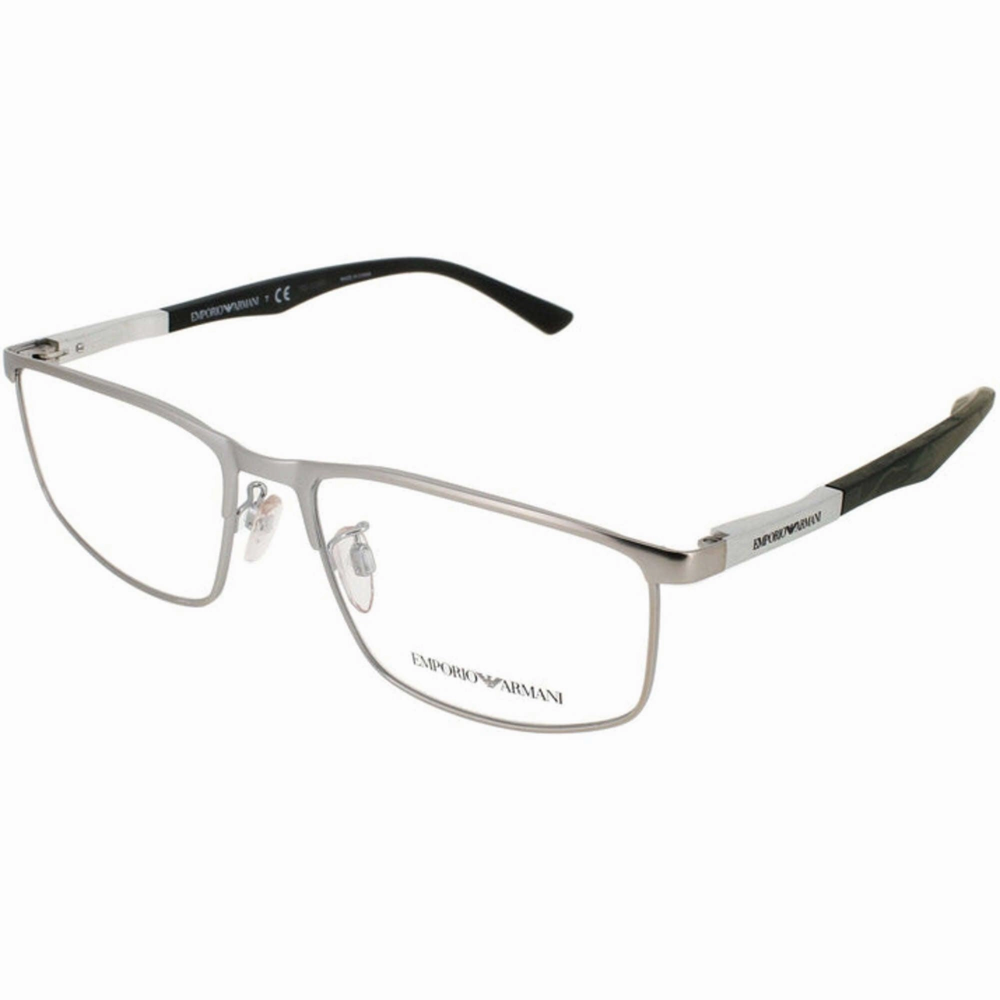 Emporio Armani Men's Eyeglasses - Matte Silver Metal Full Rim Frame | 0EA1131 3045