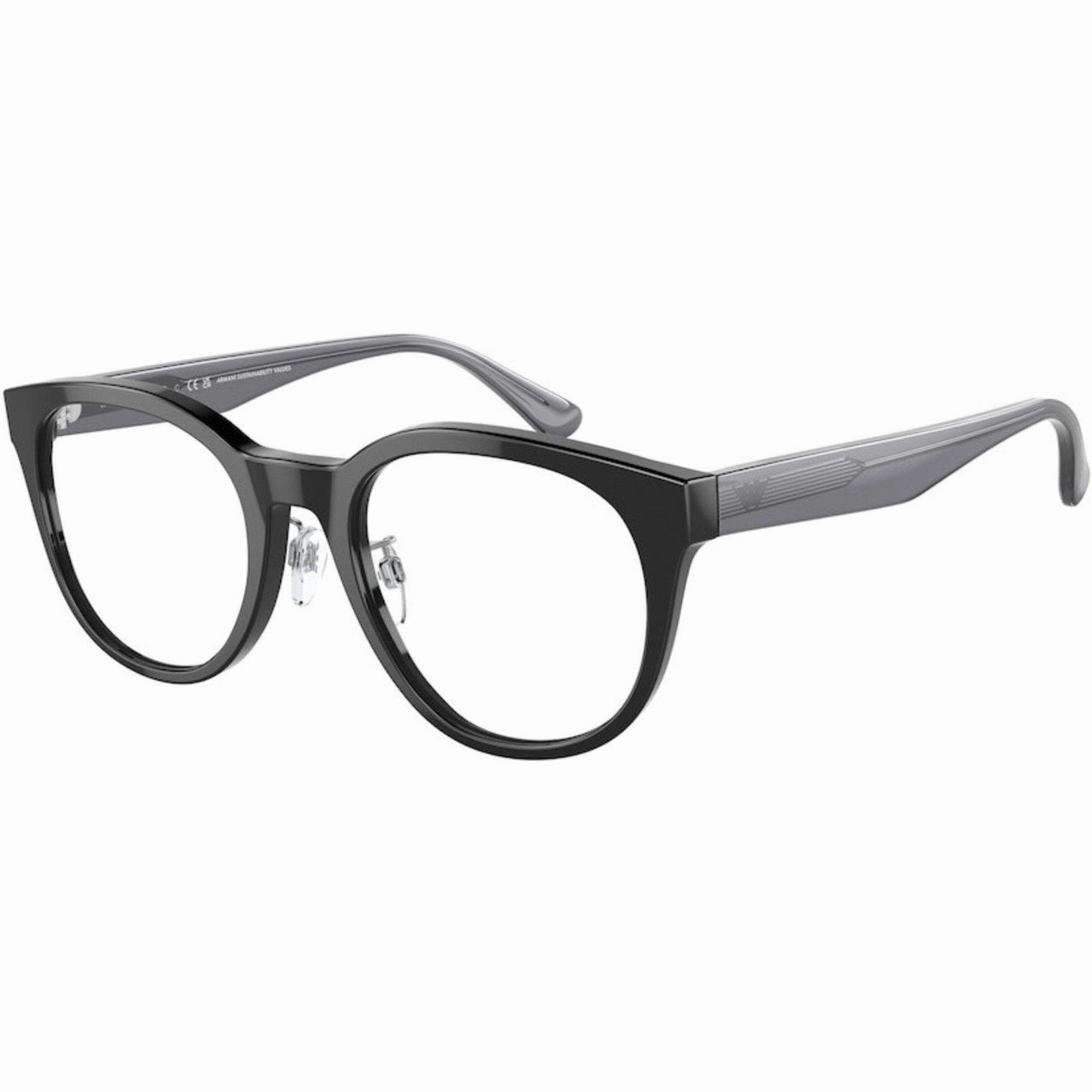 Emporio Armani Men's Eyeglasses - Shiny Black Plastic Phantos Frame | 3207F 5017