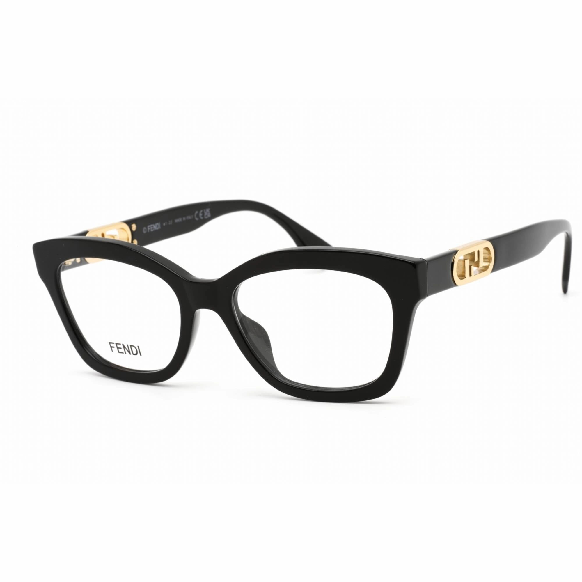 Fendi Men's Eyeglasses - Shiny Black Plastic Cat Eye Full Rim Frame | FE50039I 001