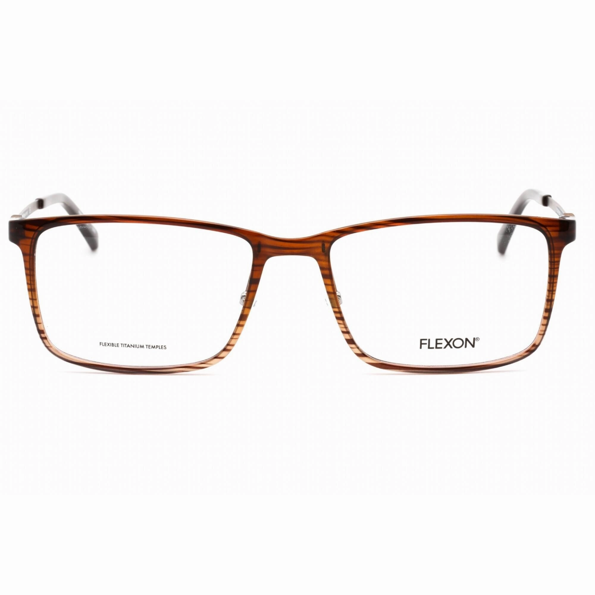 Flexon Men's Eyeglasses - Brown/Grey Gradient Rectangular Full Rim FLEXON EP8009 215