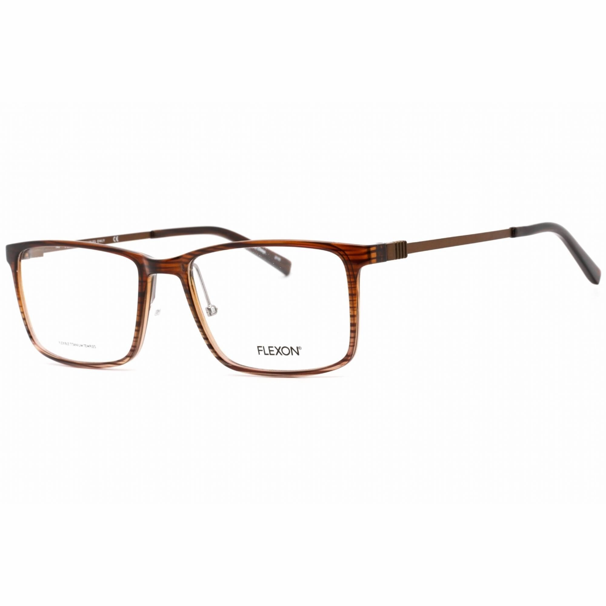 Flexon Men's Eyeglasses - Brown/Grey Gradient Rectangular Full Rim FLEXON EP8009 215