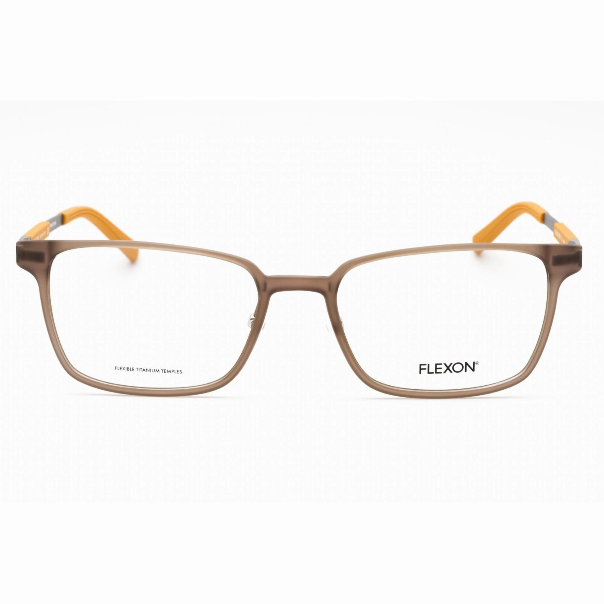 Flexon Men's Eyeglasses - Matte Taupe Crystal Acetate Rectangular | FLEXON EP8007 204