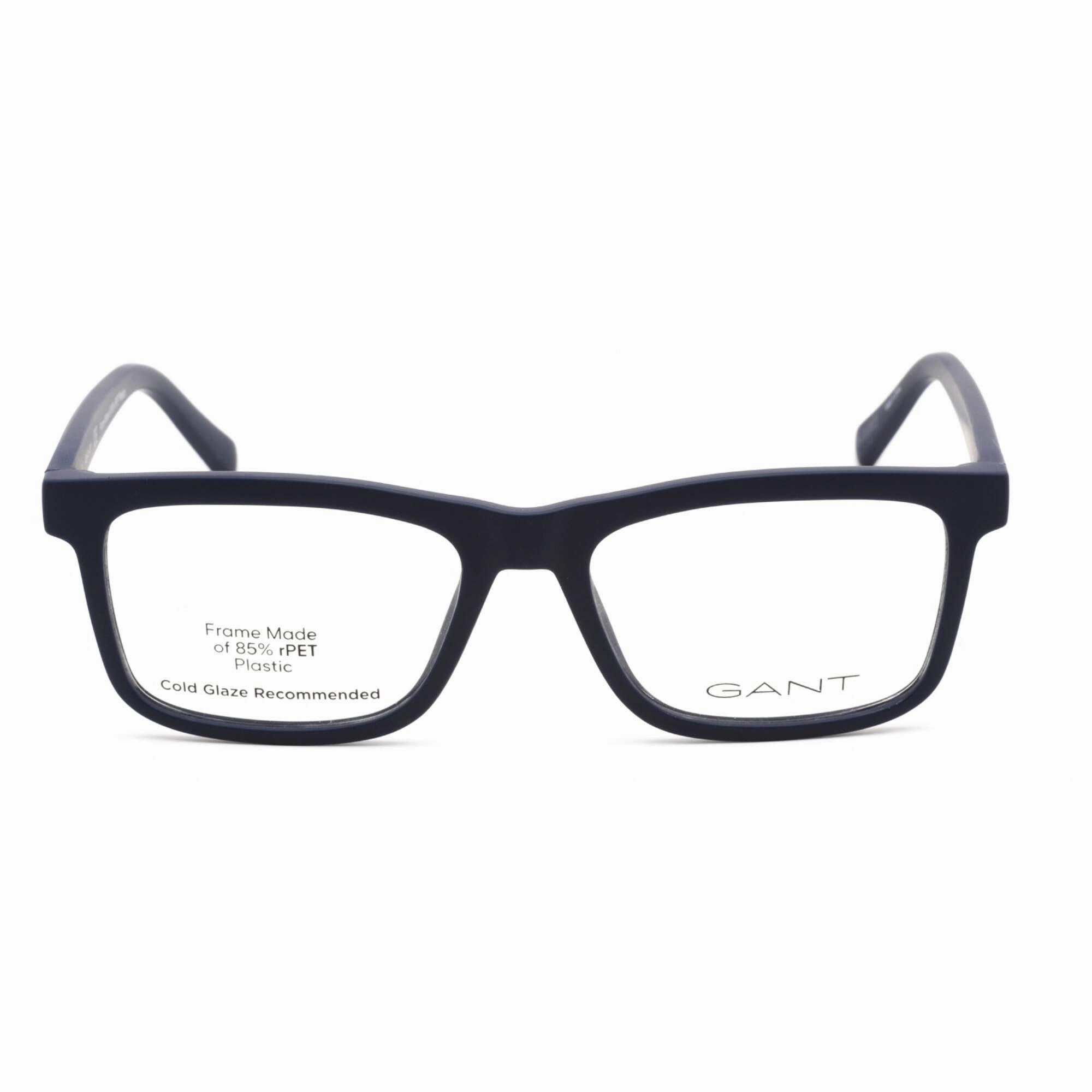 Gant Men's Eyeglasses - Full Rim Rectangular Matte Blue Plastic Frame | GA3266 091