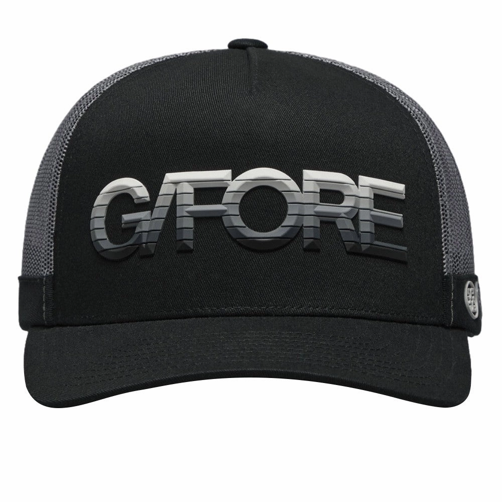 Gfore 3D Ombre G/Fore Cotton Twill Trucker Golf Cap Onyx - SP25 Men