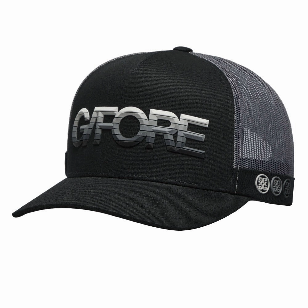Gfore 3D Ombre G/Fore Cotton Twill Trucker Golf Cap Onyx - SP25 Men