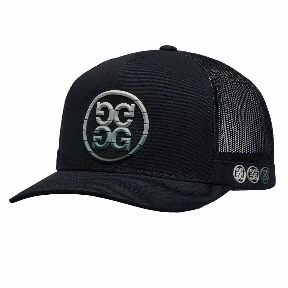 Gfore Gradient Circle G's Cotton Twill Trucker Golf Cap Onyx - SP25 Men