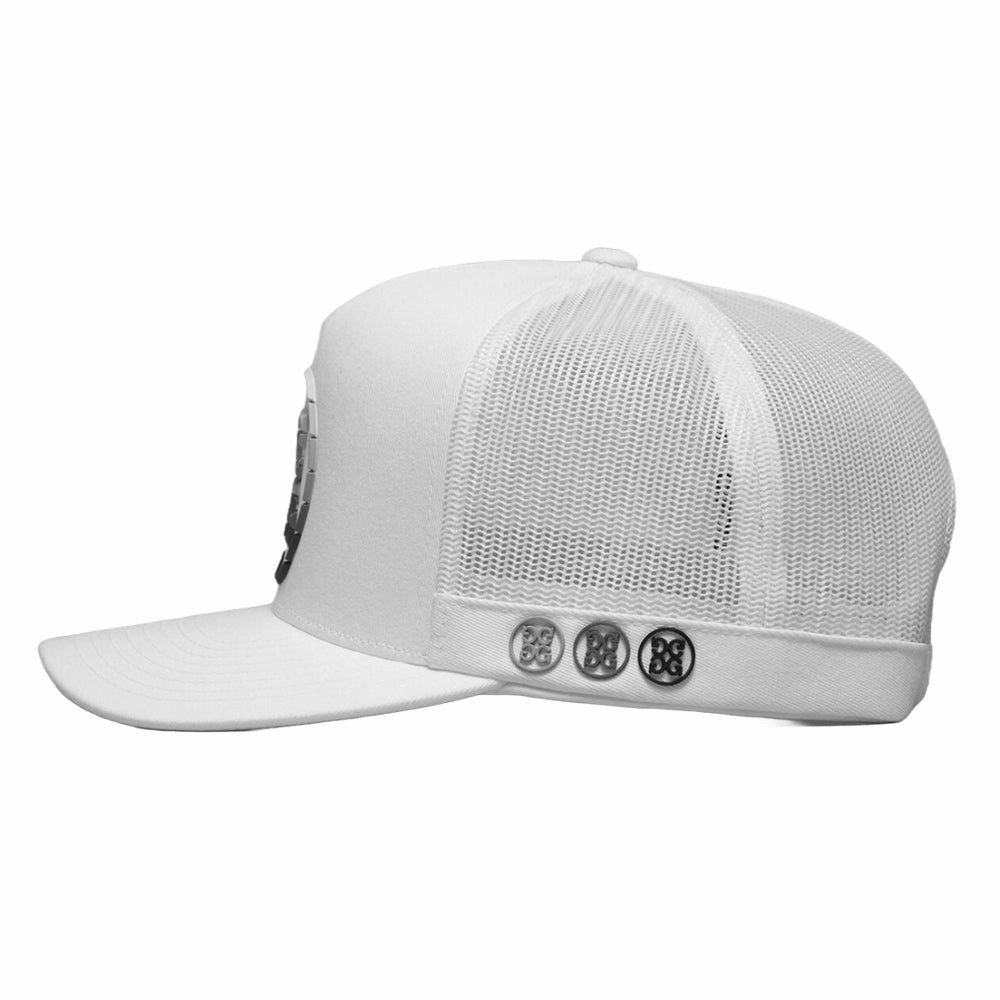 Gfore Gradient Circle G's Cotton Twill Trucker Golf Cap Snow - SP25 Men