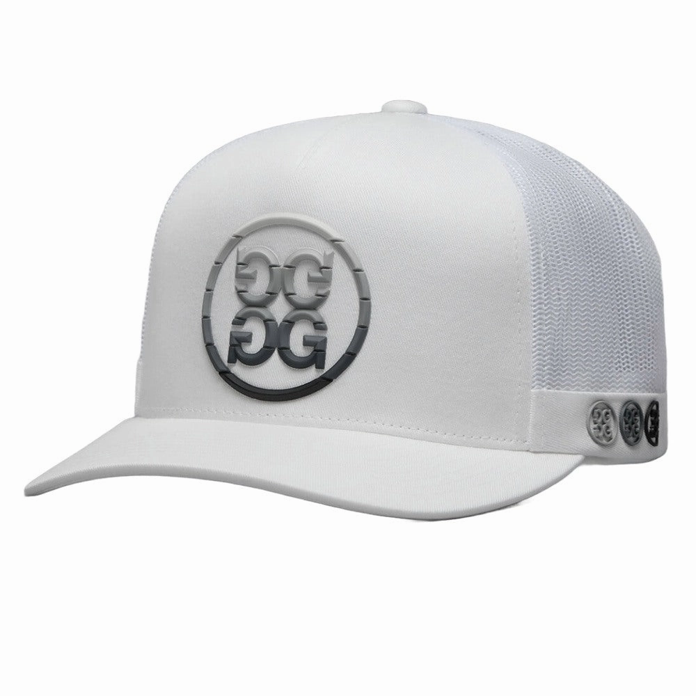 Gfore Gradient Circle G's Cotton Twill Trucker Golf Cap Snow - SP25 Men