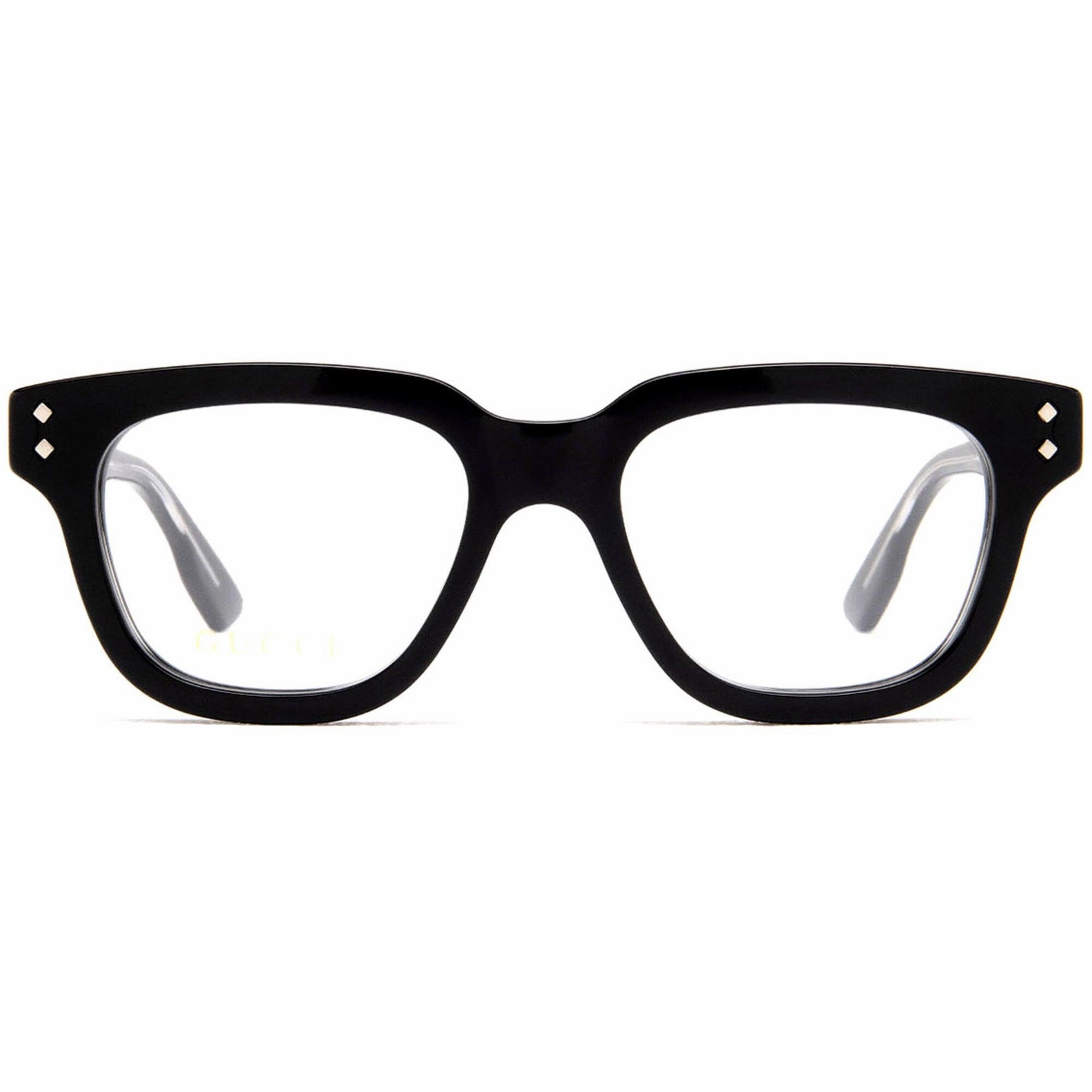 Gucci Men's Eyeglasses - Black Acetate Square Full Rim Frame Demo Lens | GG1219O 001