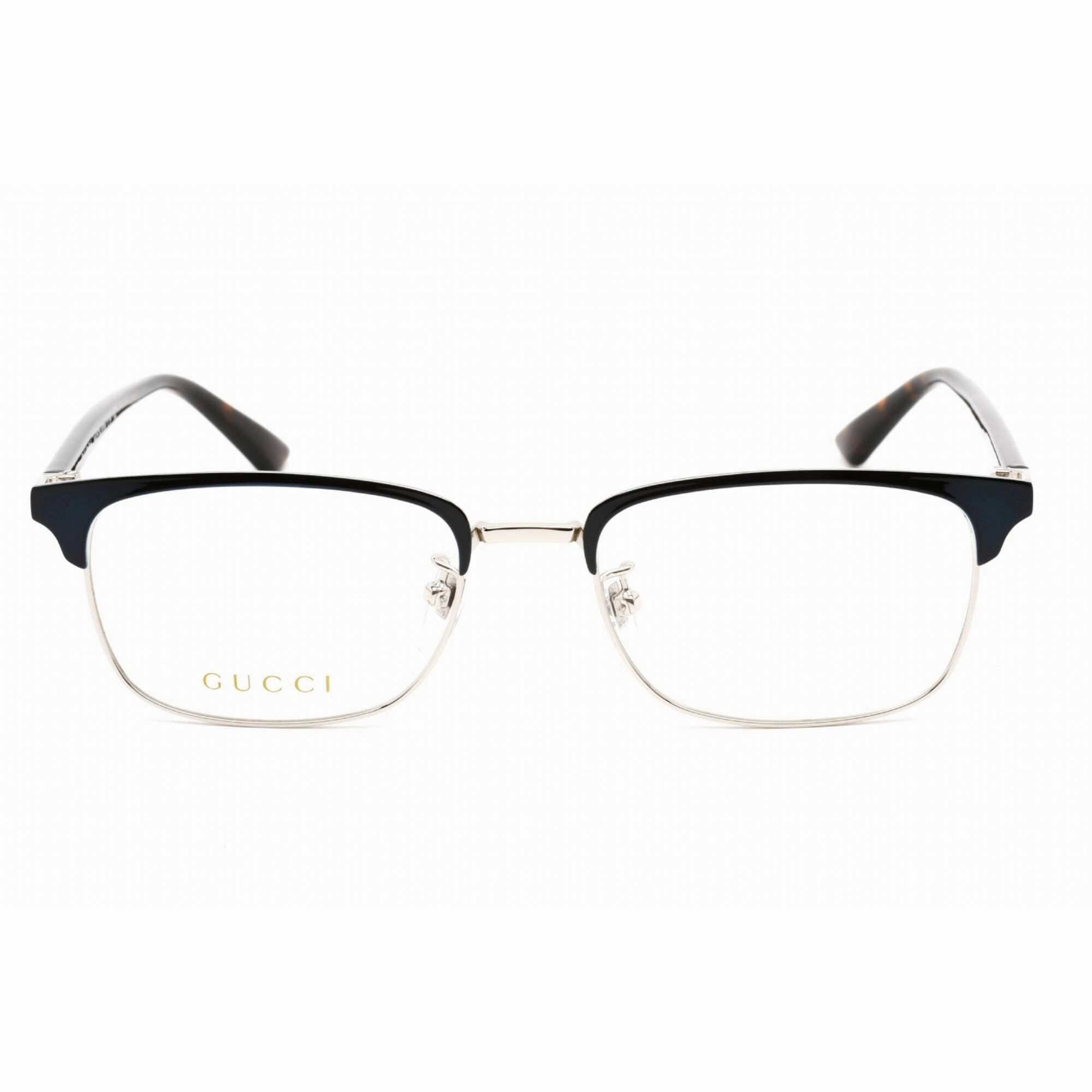 Gucci Men's Eyeglasses - Blue Havana Acetate Rectangular Full Rim Frame | GG0131O 003