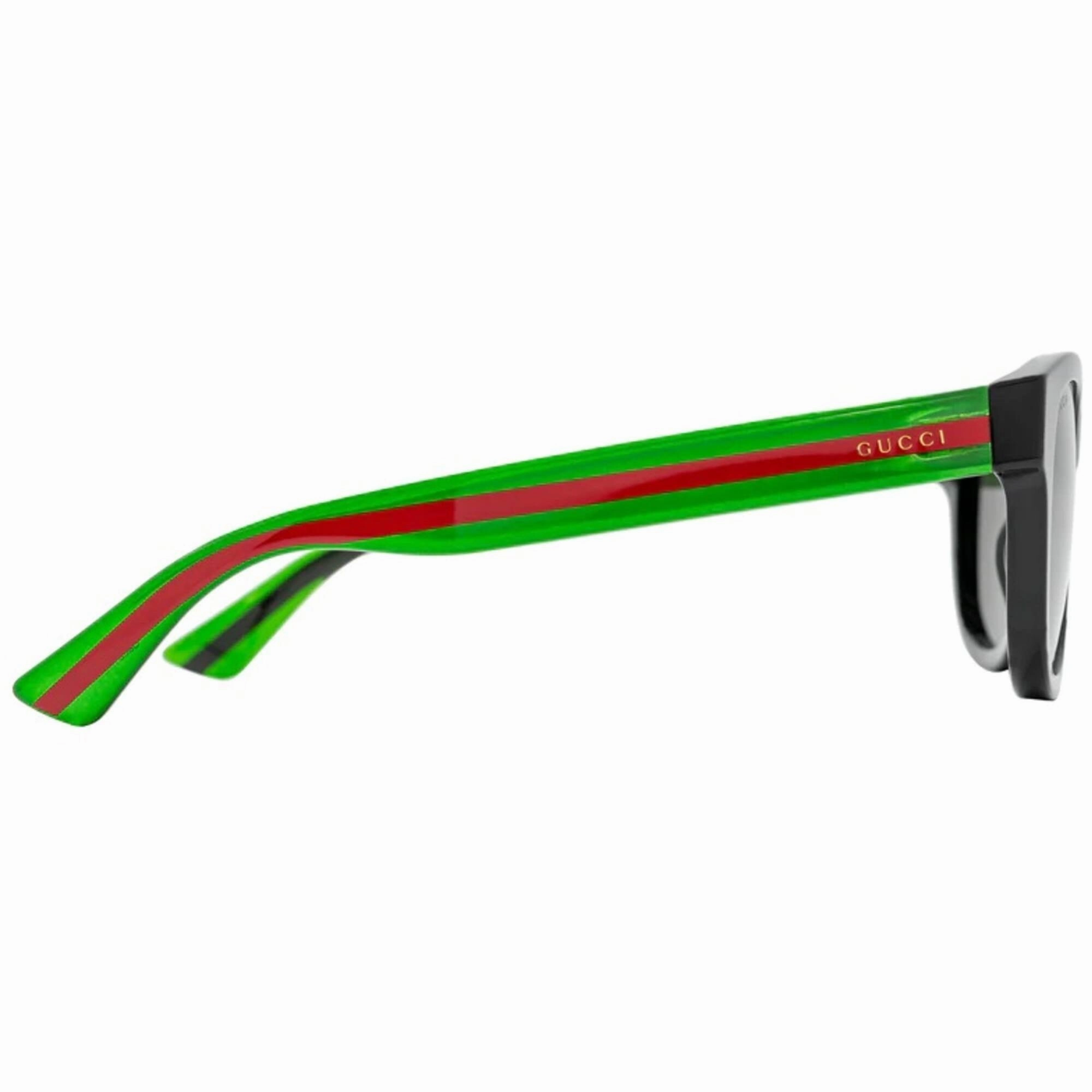Gucci Men's Sunglasses - Black Acetate Full Rim Cat Eye Frame Grey Lens | GG0003SN 006
