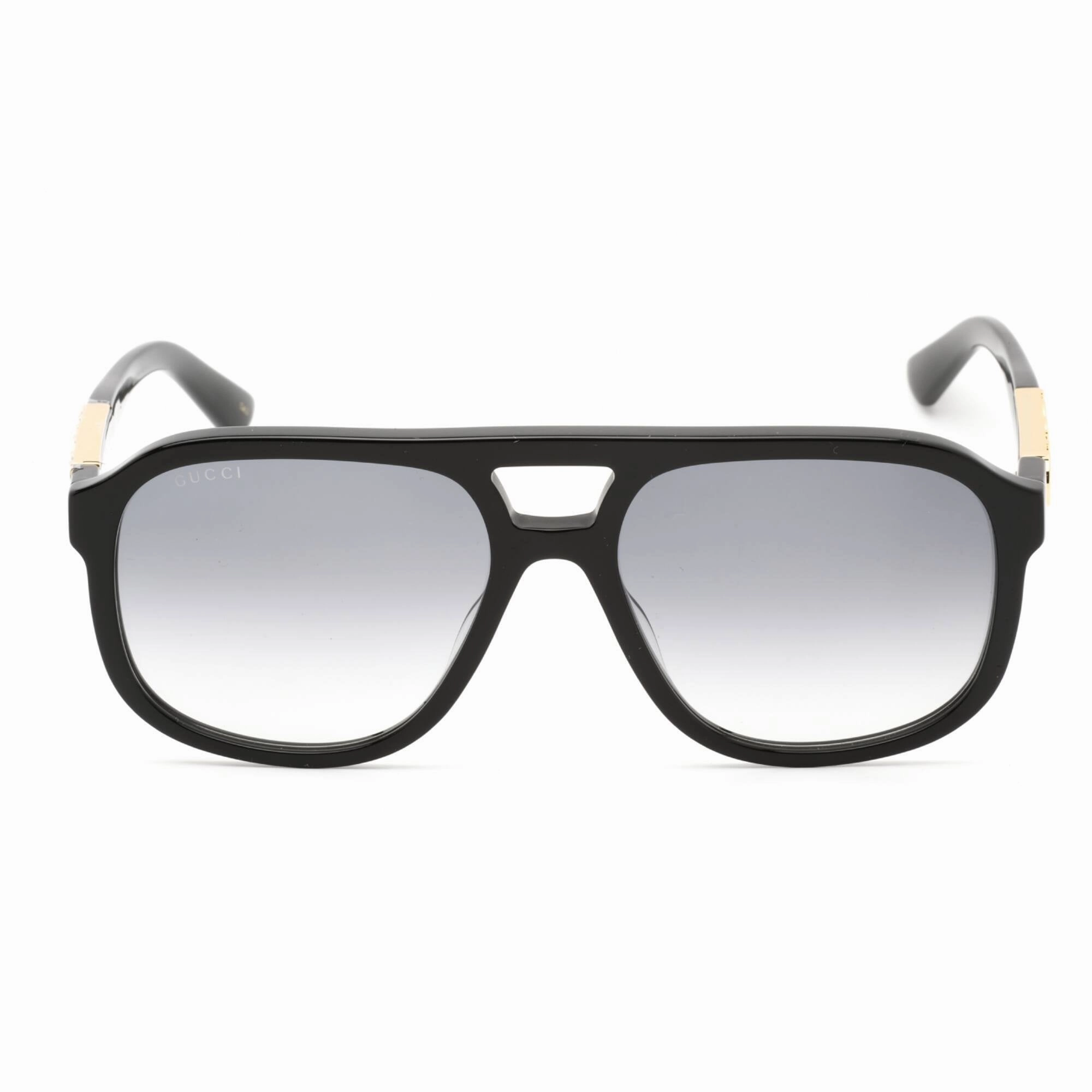 Gucci Men's Sunglasses - Black Navigator Full Rim Plastic Frame | GG1188S 002