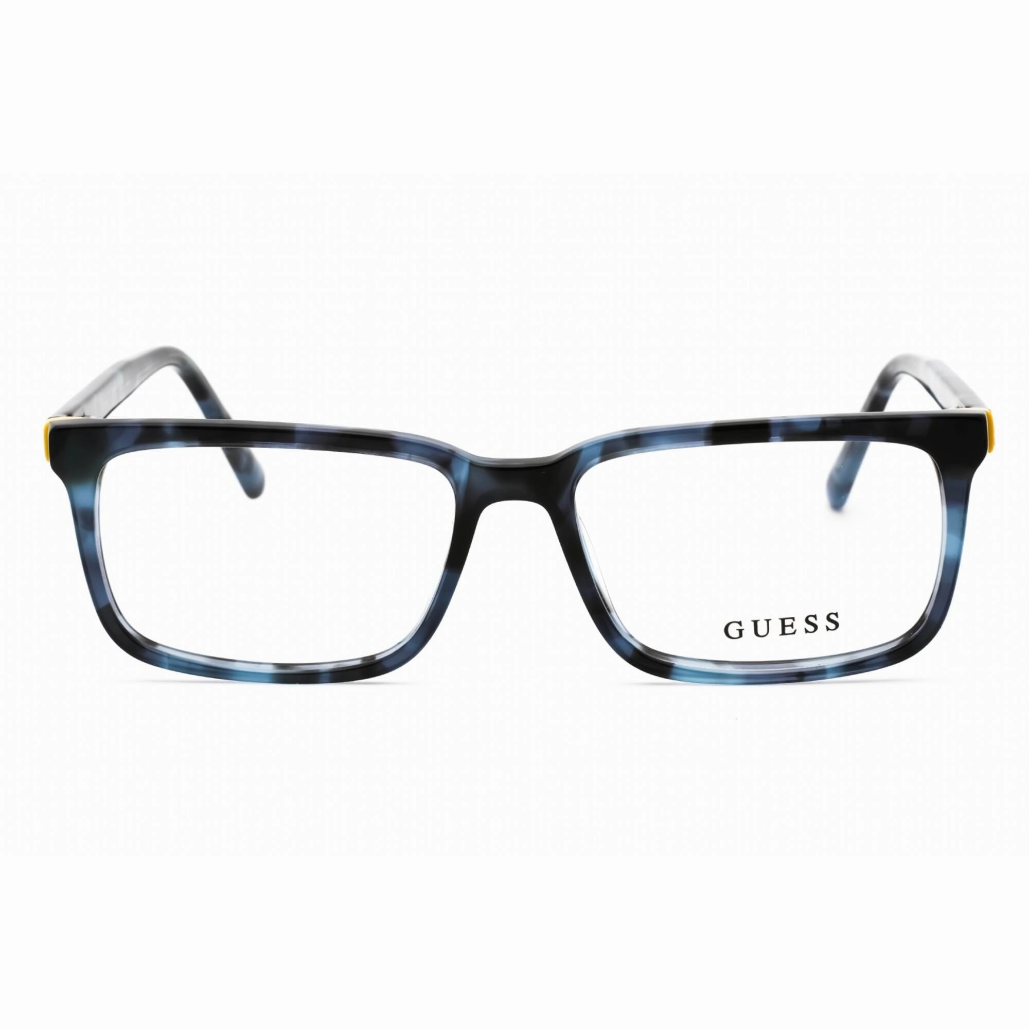 Guess Men's Eyeglasses - Blue/Other Plastic Rectangular Full Rim Frame | GU50068 092