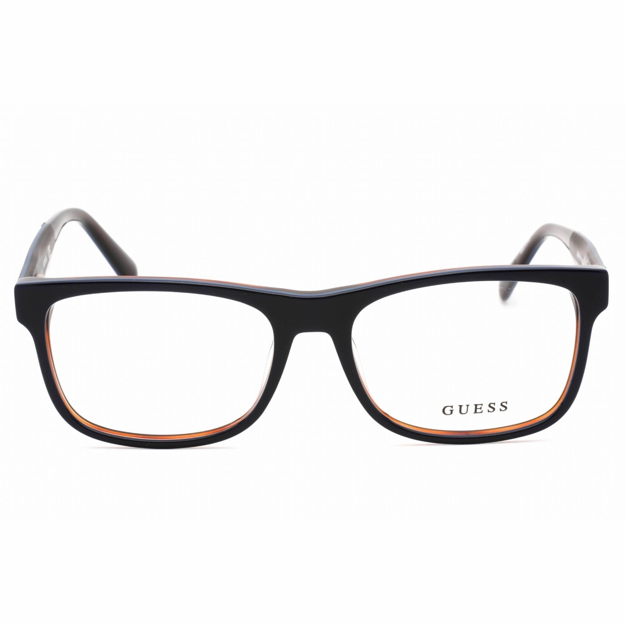 Guess Men's Eyeglasses - Clear Demo Lens Matte Blue Plastic Square Frame | GU1943 91