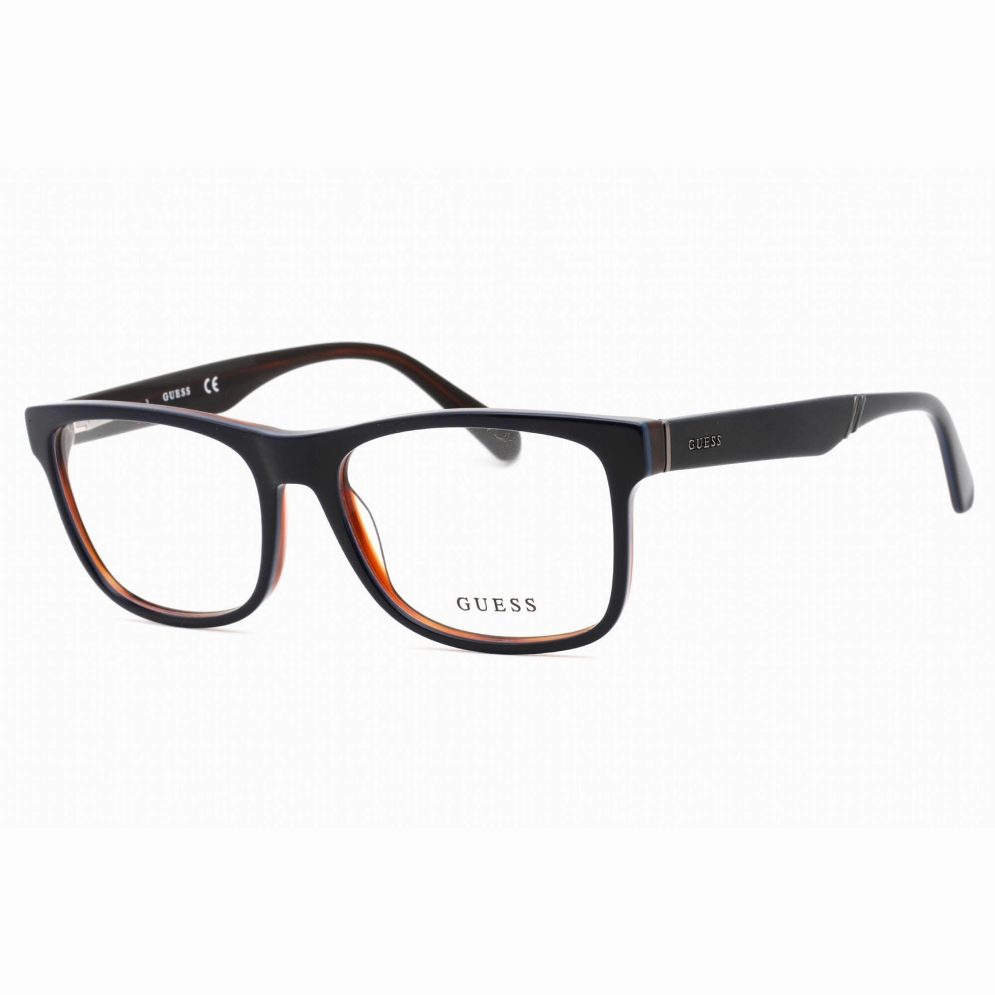 Guess Men's Eyeglasses - Clear Demo Lens Matte Blue Plastic Square Frame | GU1943 91