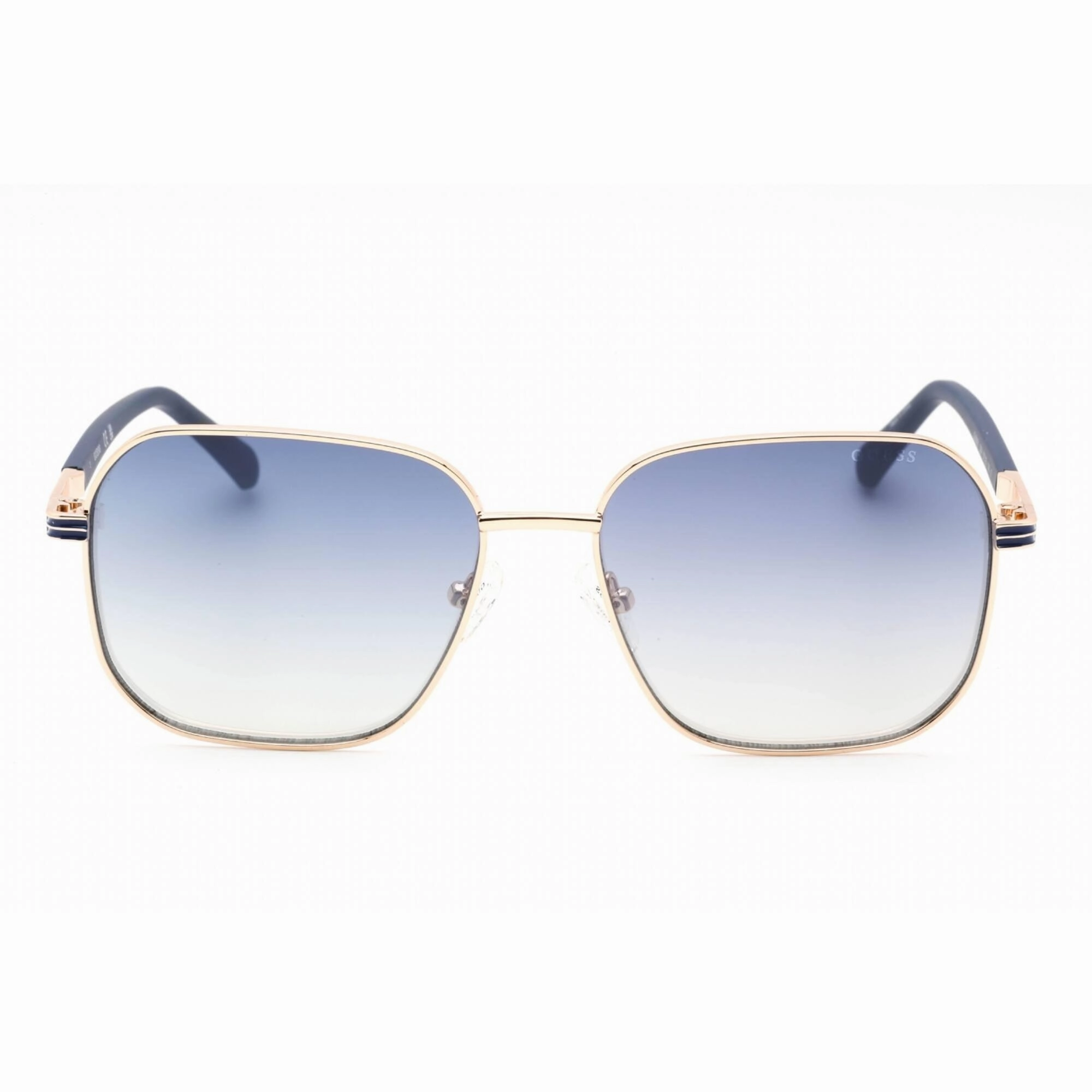 Guess Men's Sunglasses - Full Rim Gold Metal Rectangular Frame, 57 mm | GU00051 32W